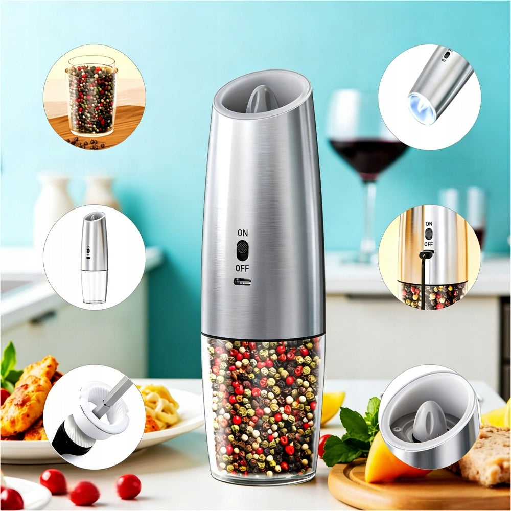 ELECTRIC CHARGING SALT AND PEPPER GRINDERS 2X 25W SPICE GRINDER Brand no brand