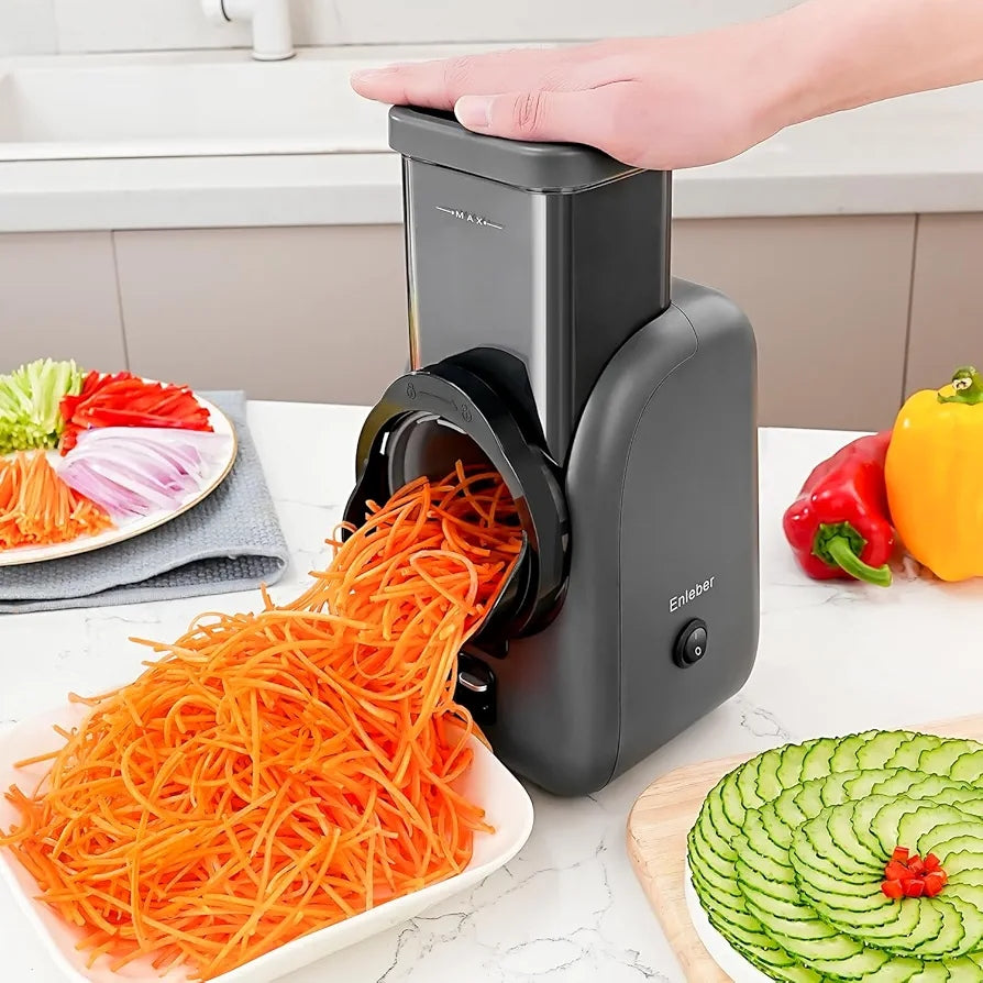 ELECTRIC CHEESE GRATER Enleber 6 BLADES VEGETABLE AND FRUIT SLICER Brand no brand