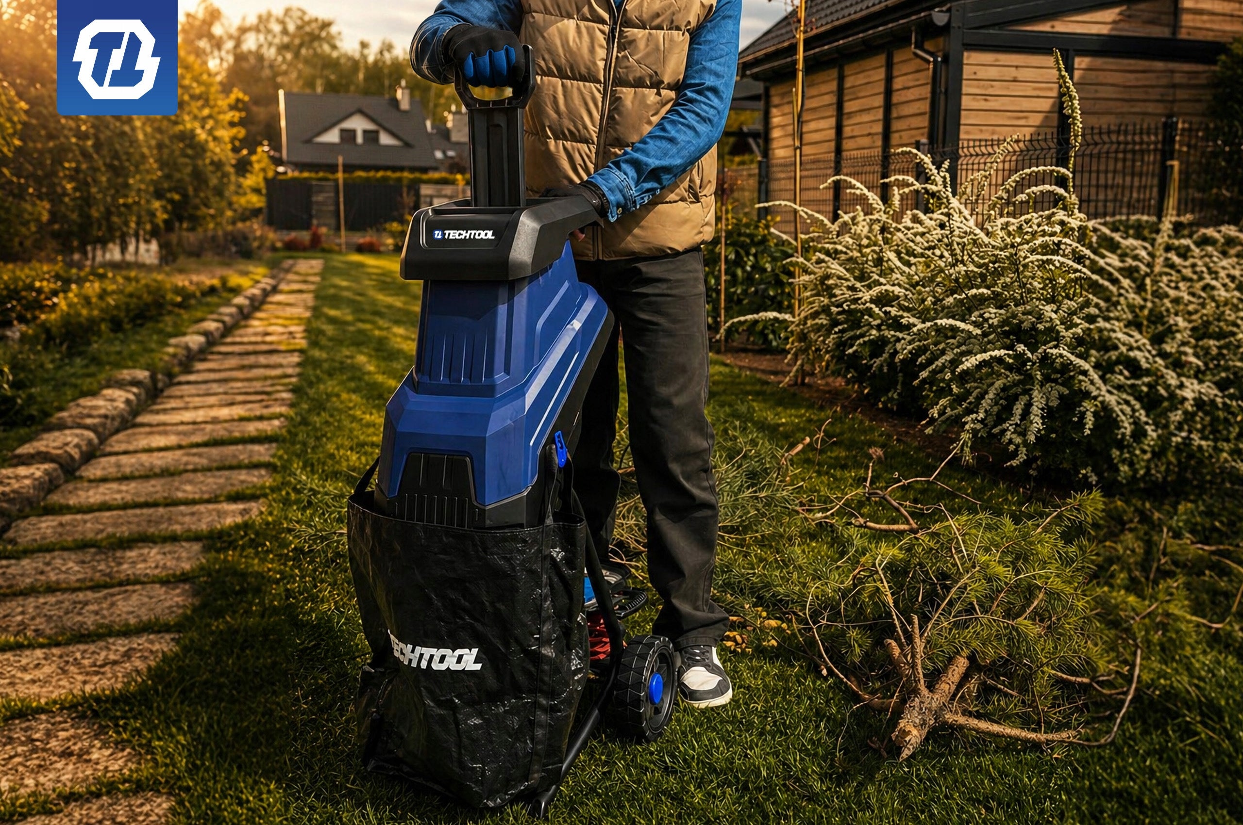 ELECTRIC CHIPPER CHOPPER 2400W 45 LITERS KNIVES SK5 TECHTOOL Manufacturer code TTBS01 rozdrabniacz do gałęzi rębak