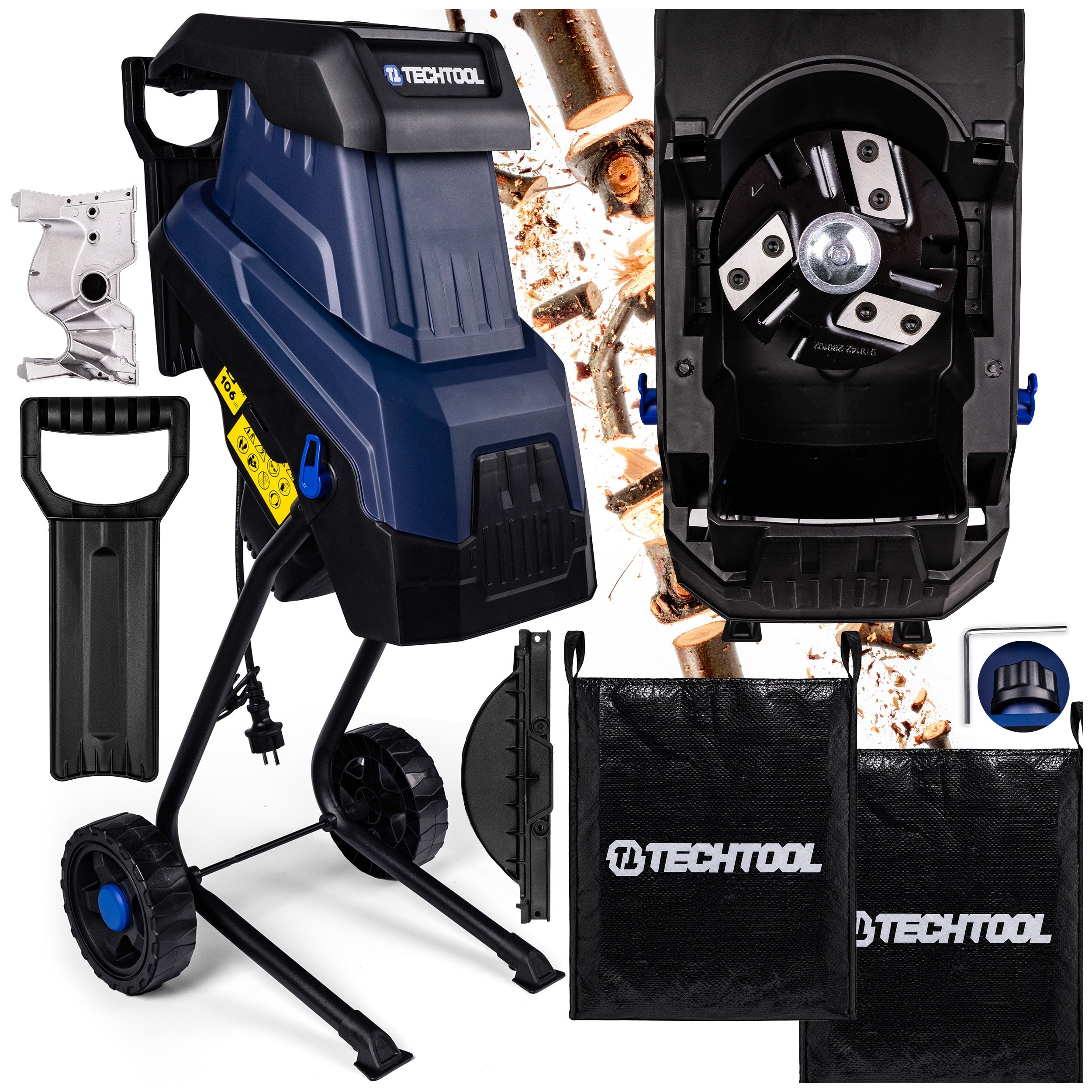 ELECTRIC CHIPPER CHOPPER 2400W 45 LITERS KNIVES SK5 TECHTOOL