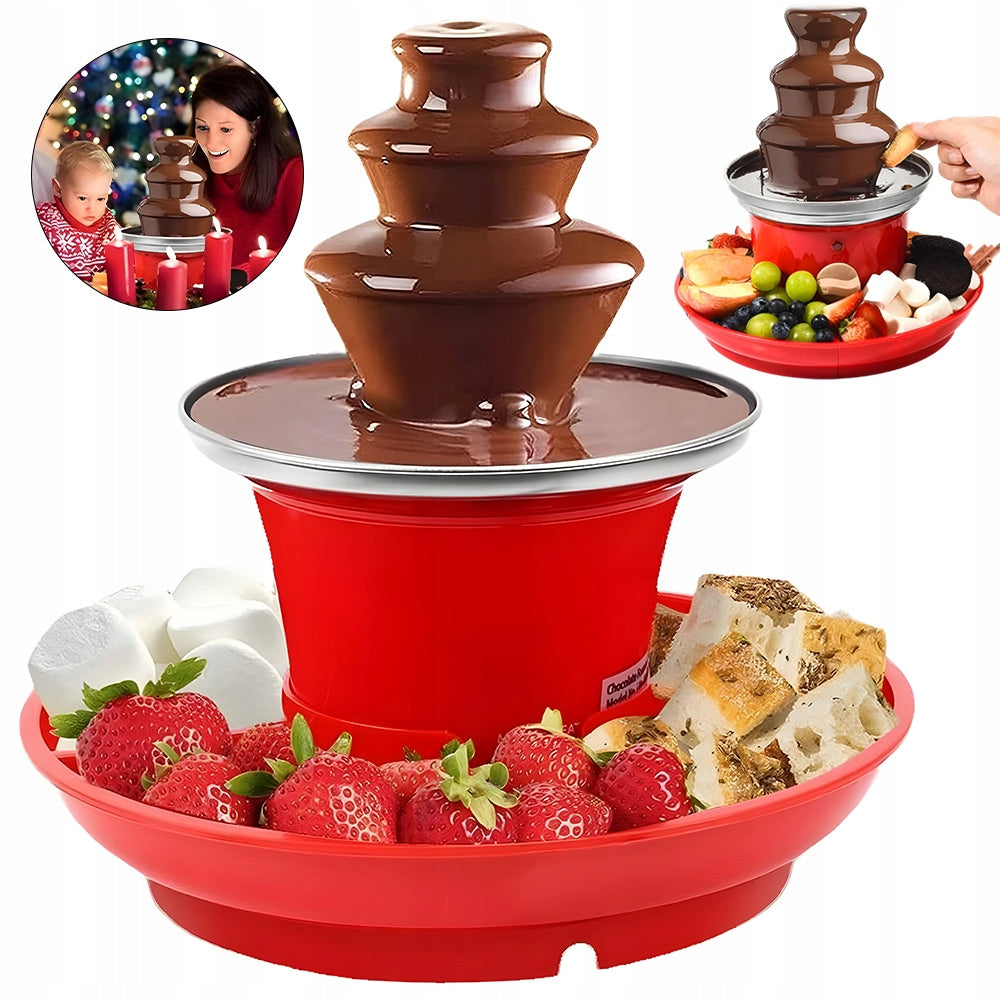 ELECTRIC CHOCOLATE FOUNTAIN, 3-TIER CHOCOLATE FOUNTAIN, 350ML 30W