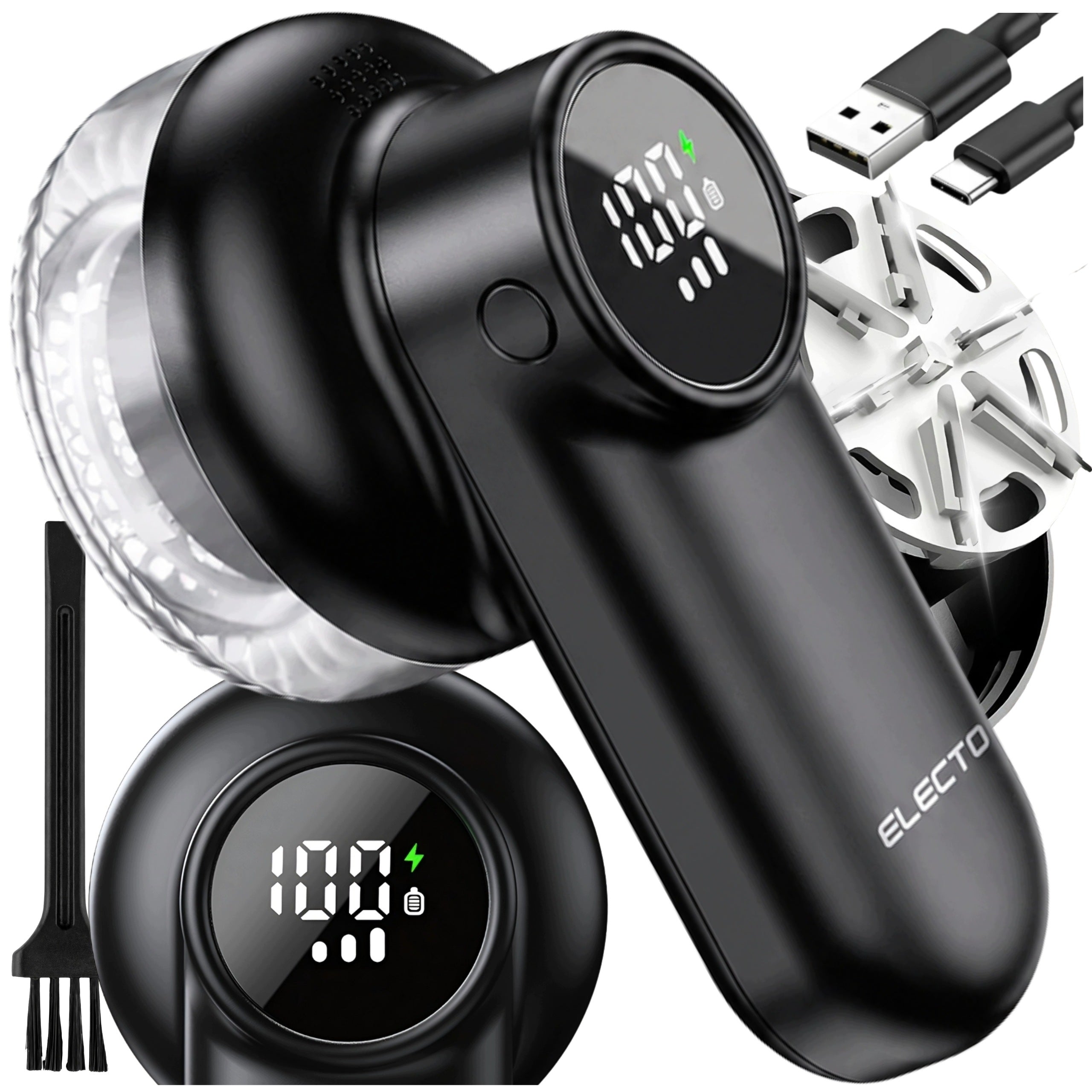 ELECTRIC CLOTHES SHAVER FOR CLOTHES FABRICS 3 POWERS 6 BLADES