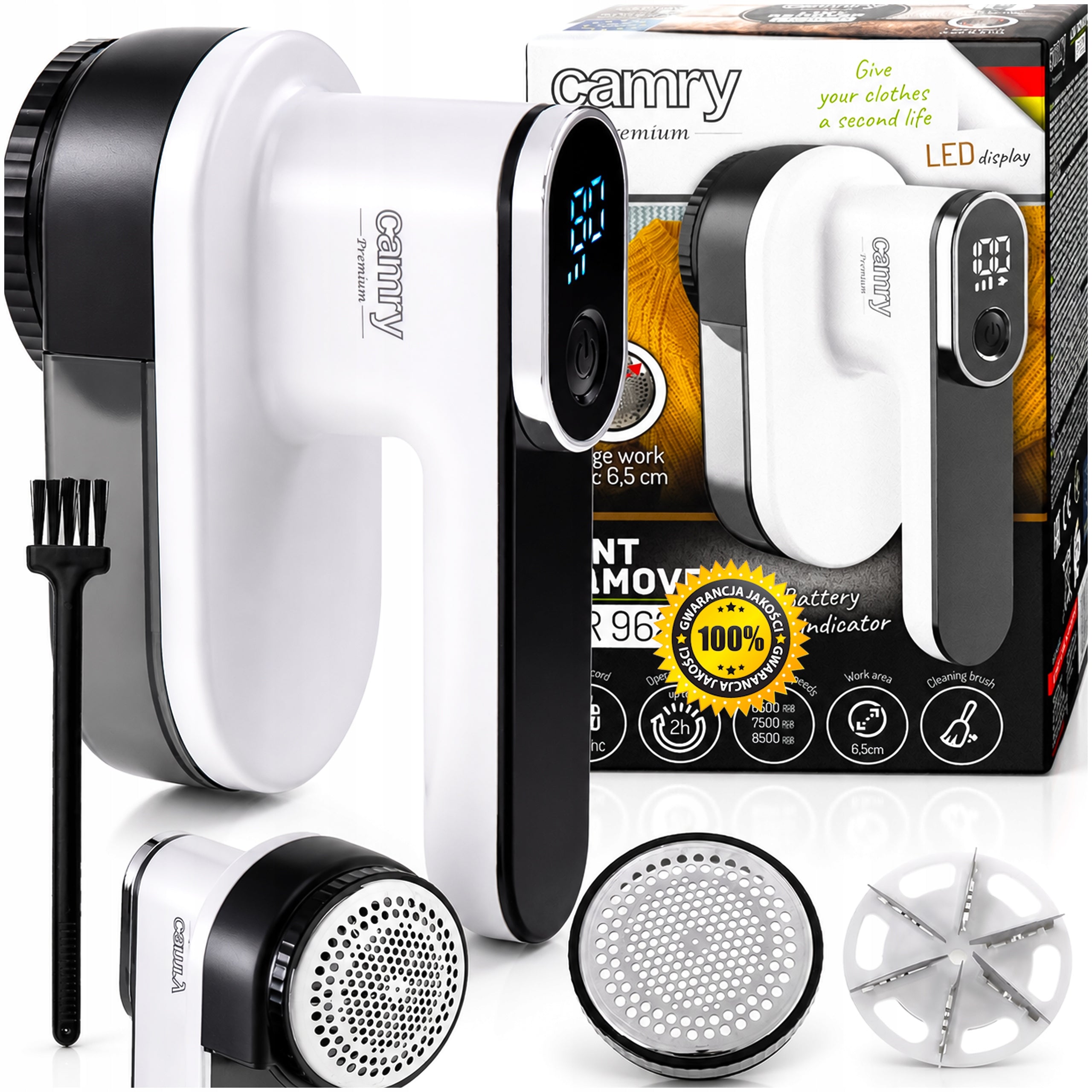 ELECTRIC CLOTHING FABRIC SHAVER USB RECHARGEABLE 2000mAh LCD POWERFUL