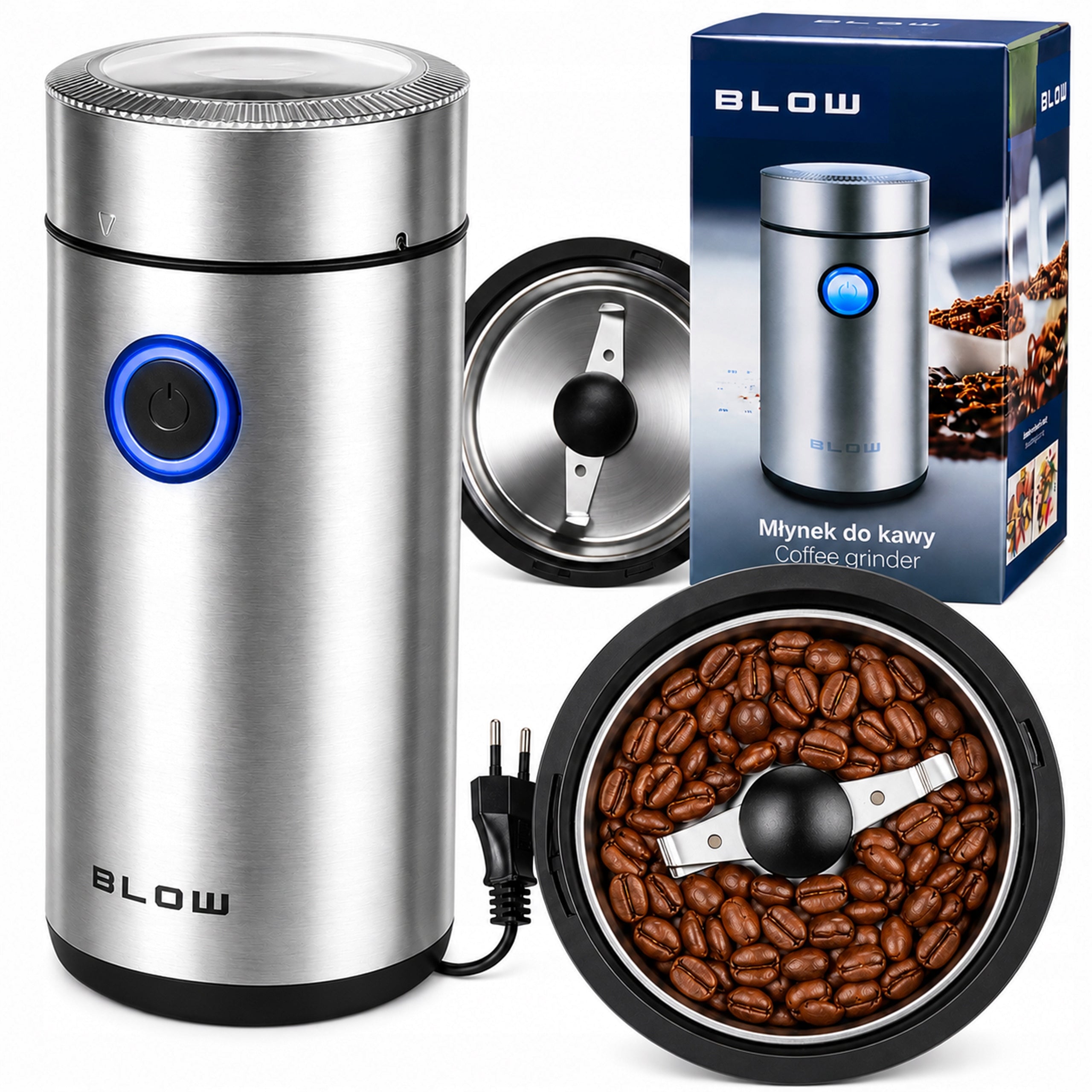 ELECTRIC COFFEE GRINDER FOR GRINDING NUTS GRAIN GRINDER STRONG 200W