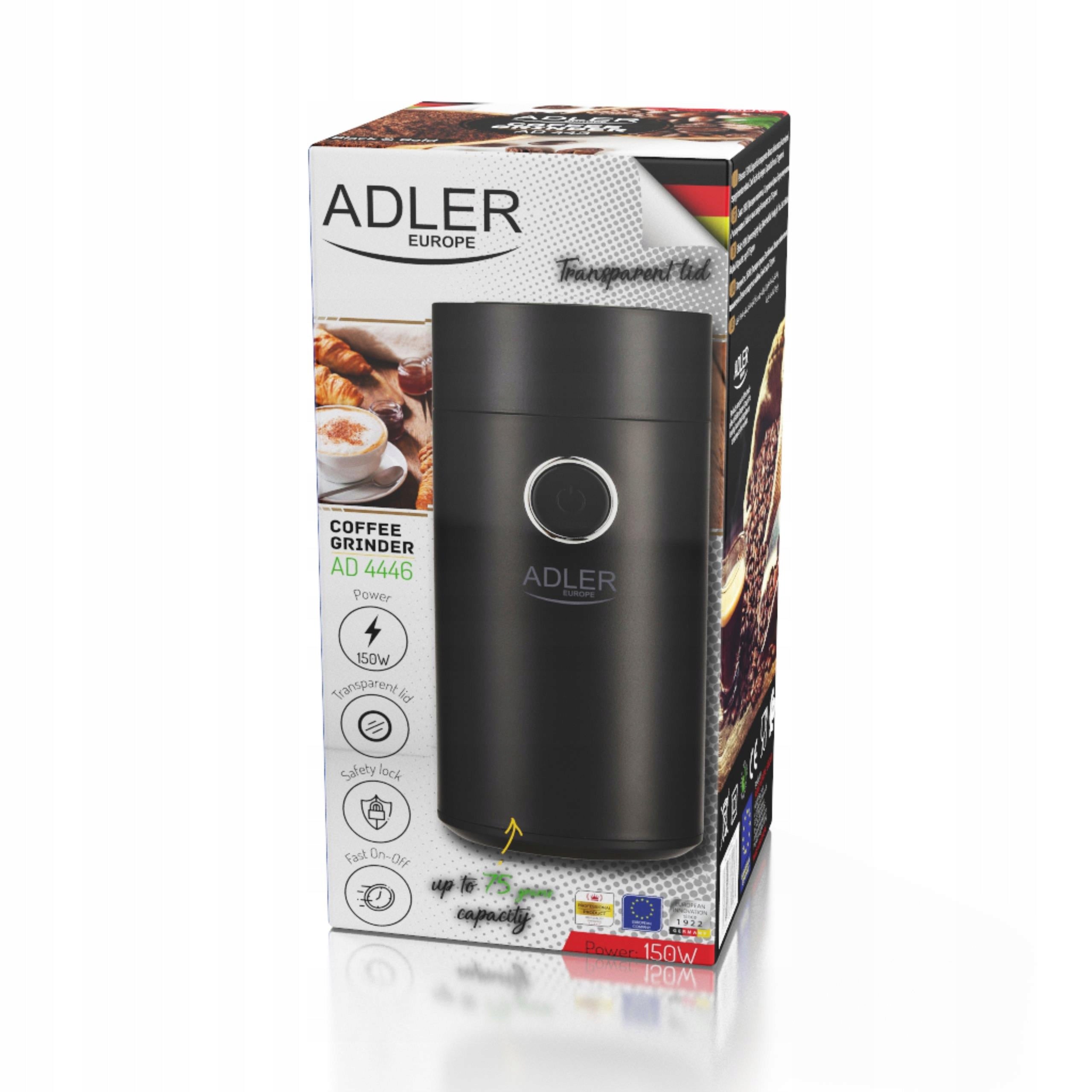 ELECTRIC COFFEE GRINDER HERBS FLAXSEED PEPPER 150W Brand ADLER