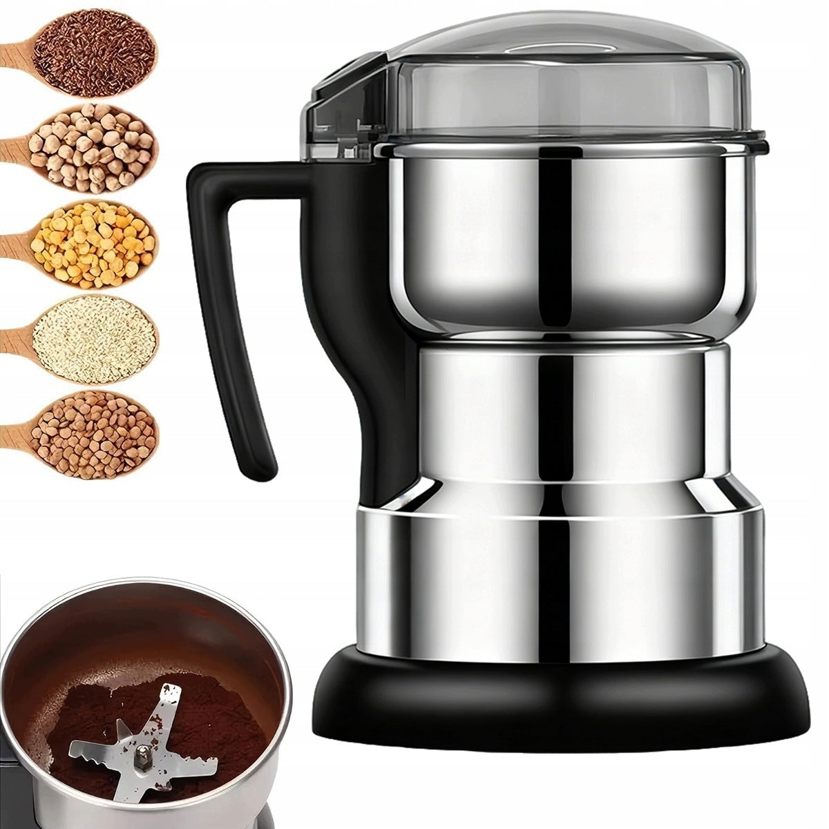 ELECTRIC COFFEE GRINDER HERBS FLAXSEED PEPPER 400W