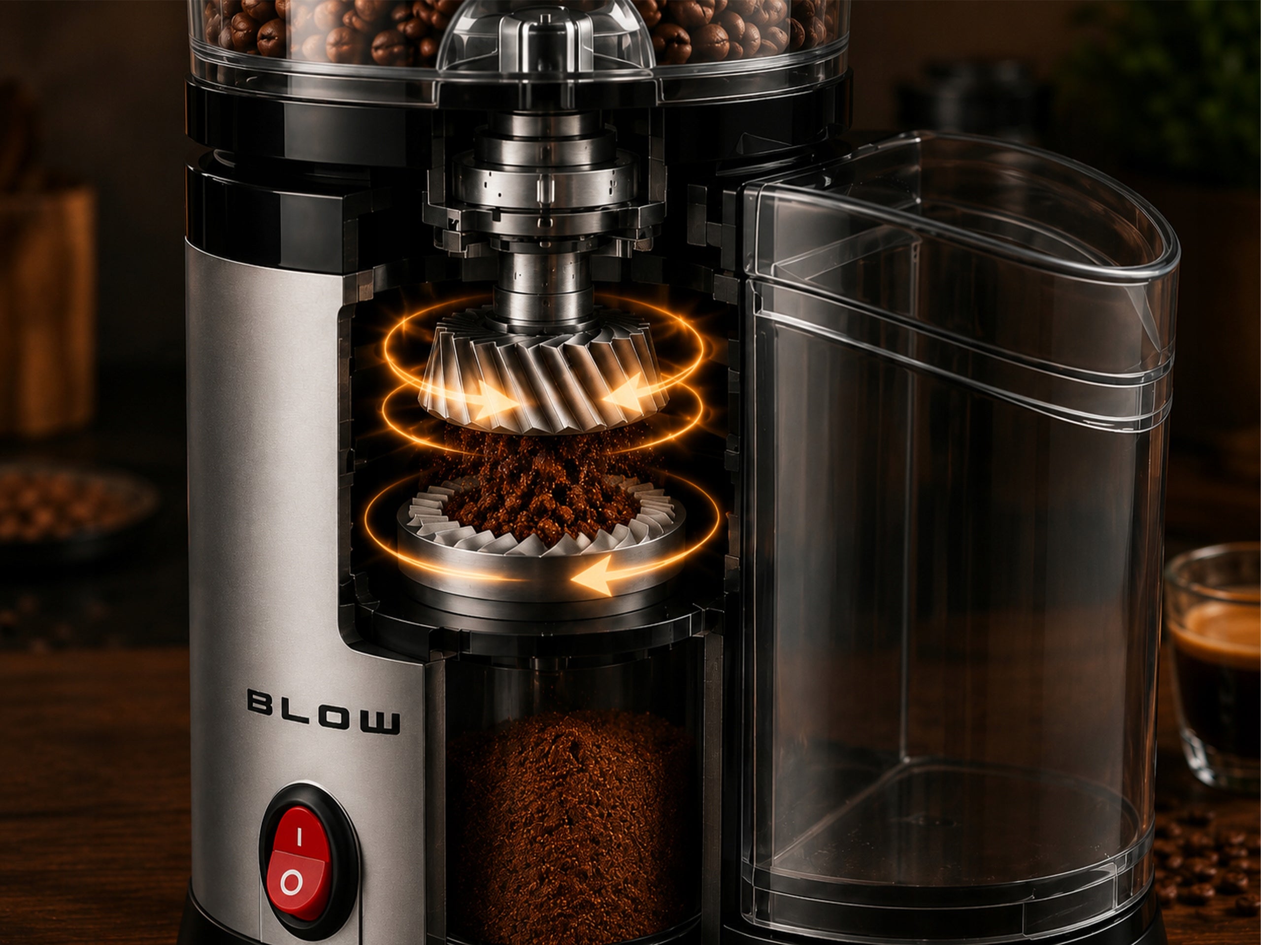 ELECTRIC COFFEE GRINDER STRONG 150W 100g QUIET OPERATION Packaging status original