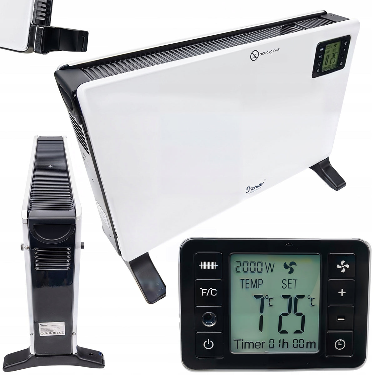 ELECTRIC CONVECTOR HEATER ENERGY SAVING TIMER SAFE LCD