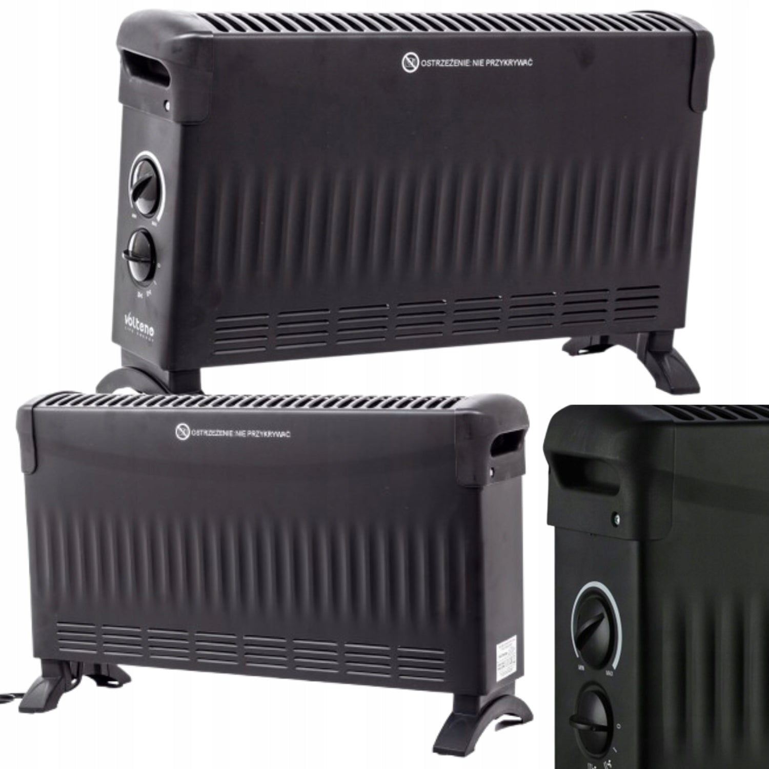 ELECTRIC CONVECTOR HEATER POWERFUL 2000W ENERGY SAVING THERMOSTAT 2KW
