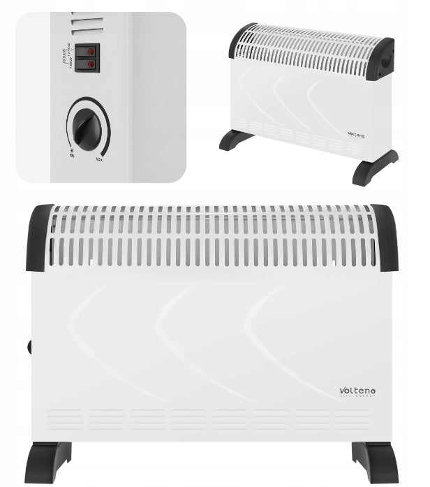 ELECTRIC CONVECTOR HEATER THERMOSTAT 3 MODES SMALLEST with 2000w