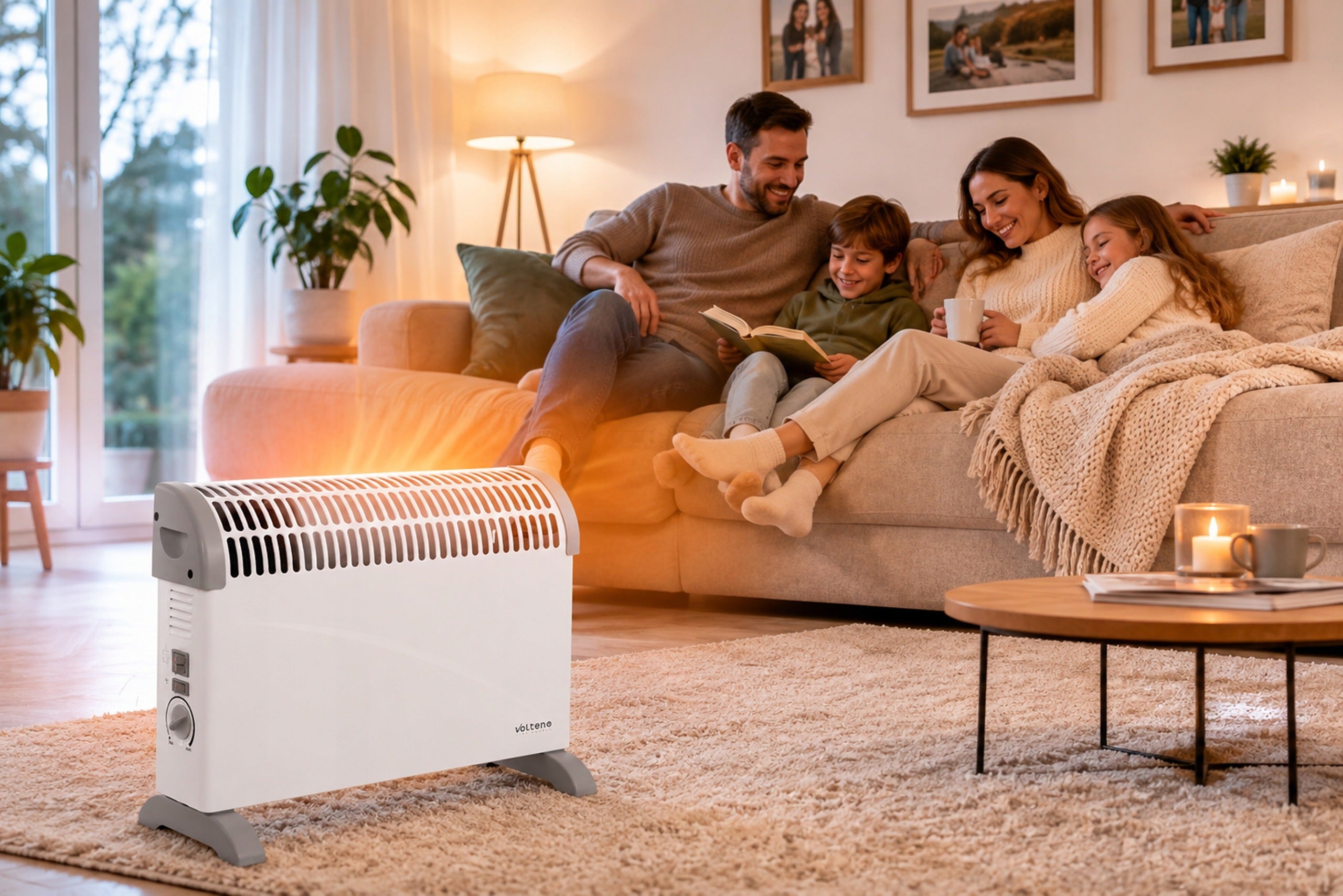 ELECTRIC CONVECTOR THERMOSTAT 3 MODES 750W 1250W 2000W AIR SUPPLY Packaging status original