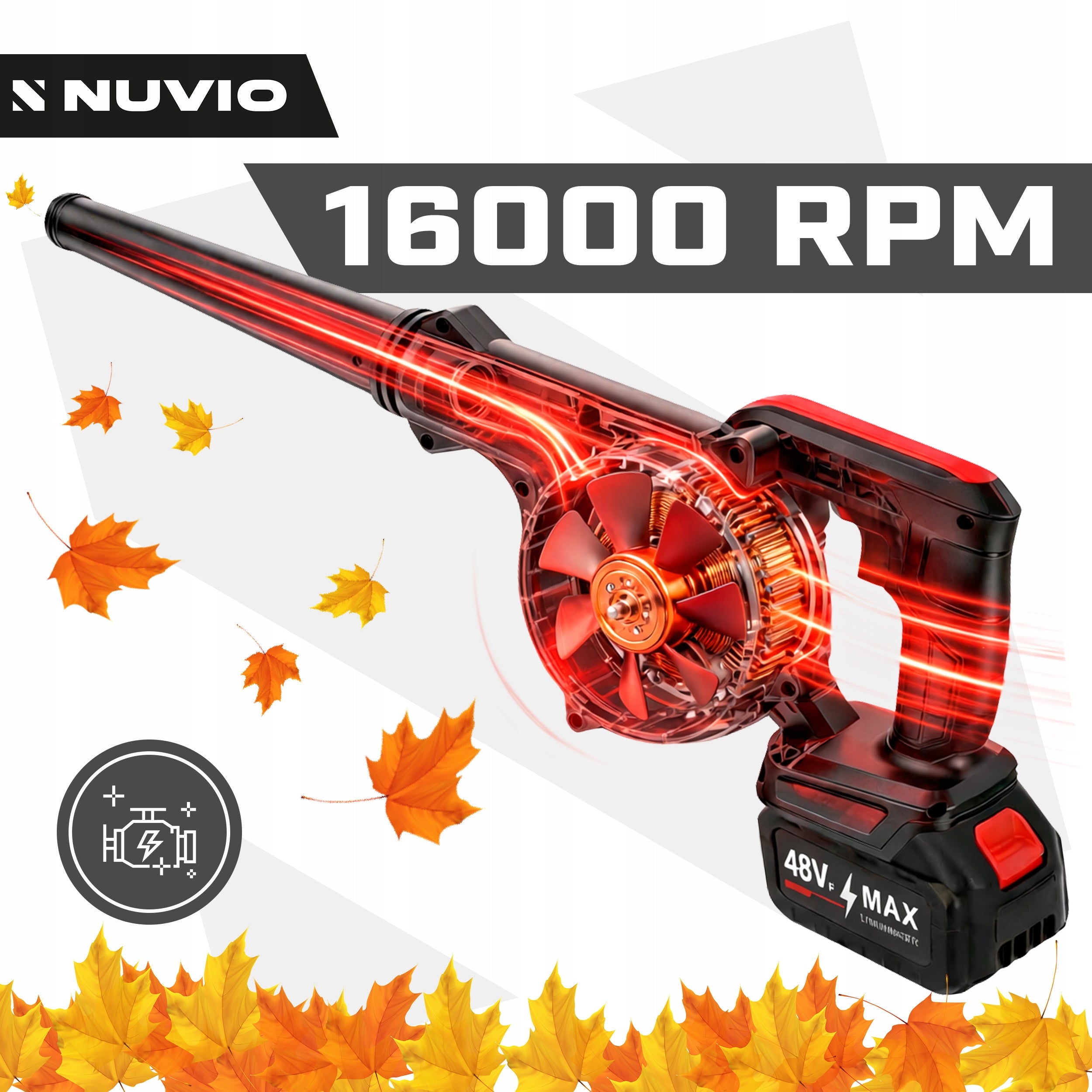 ELECTRIC CORDLESS GARDEN BLOWER FOR GRILL FIRING GRASS LEAVES Manufacturer code DMUCHAWA AKUMULATOROWA OGRODOWA DO LIŚCI