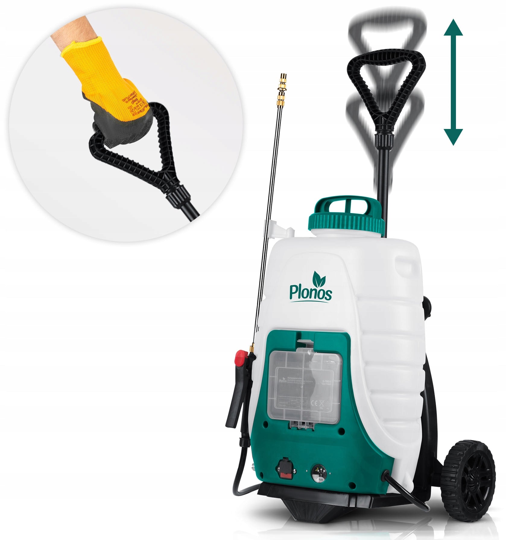 ELECTRIC CORDLESS GARDEN SPRAYER WITH BACKPACK CART 18L Brand Plonos