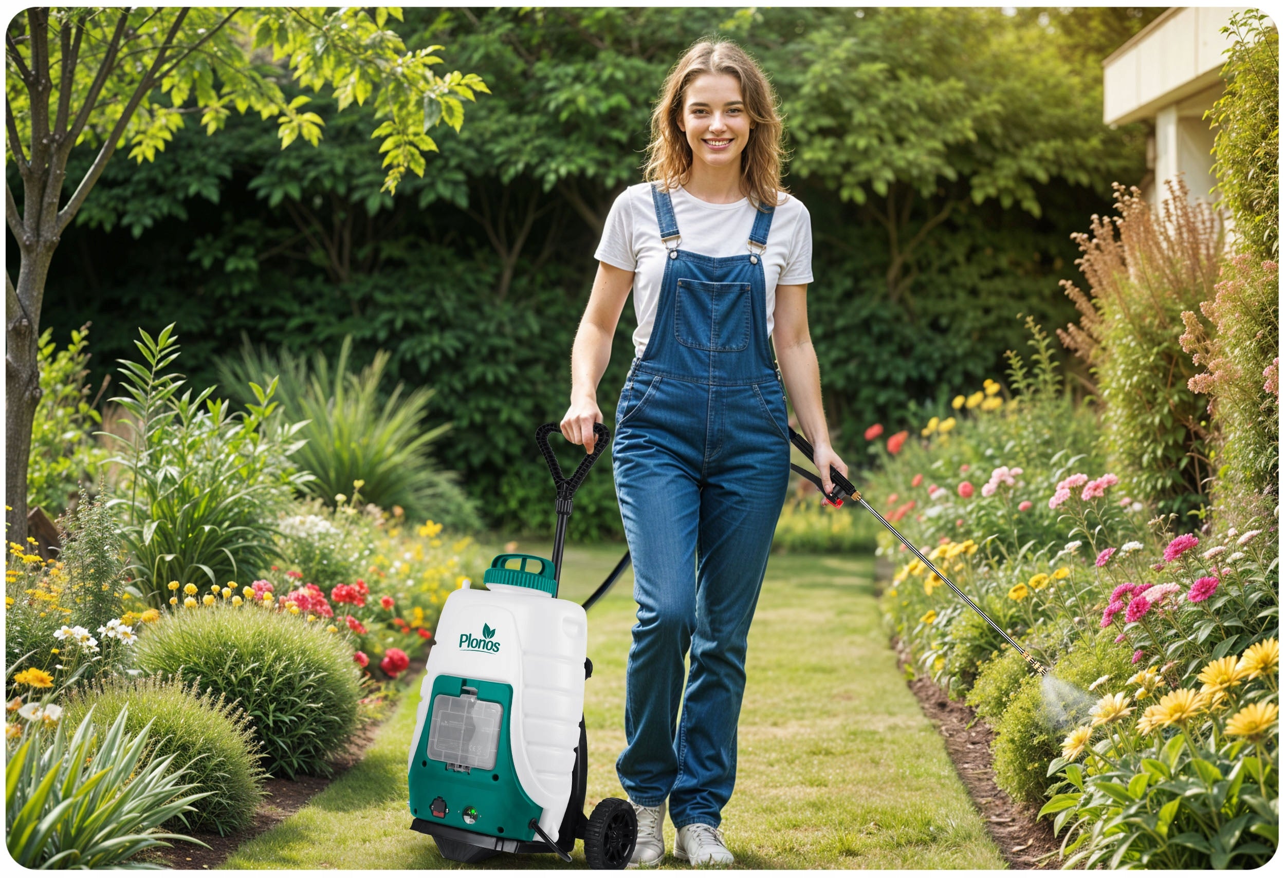 ELECTRIC CORDLESS GARDEN SPRAYER WITH BACKPACK CART 18L Power supply rechargeable battery