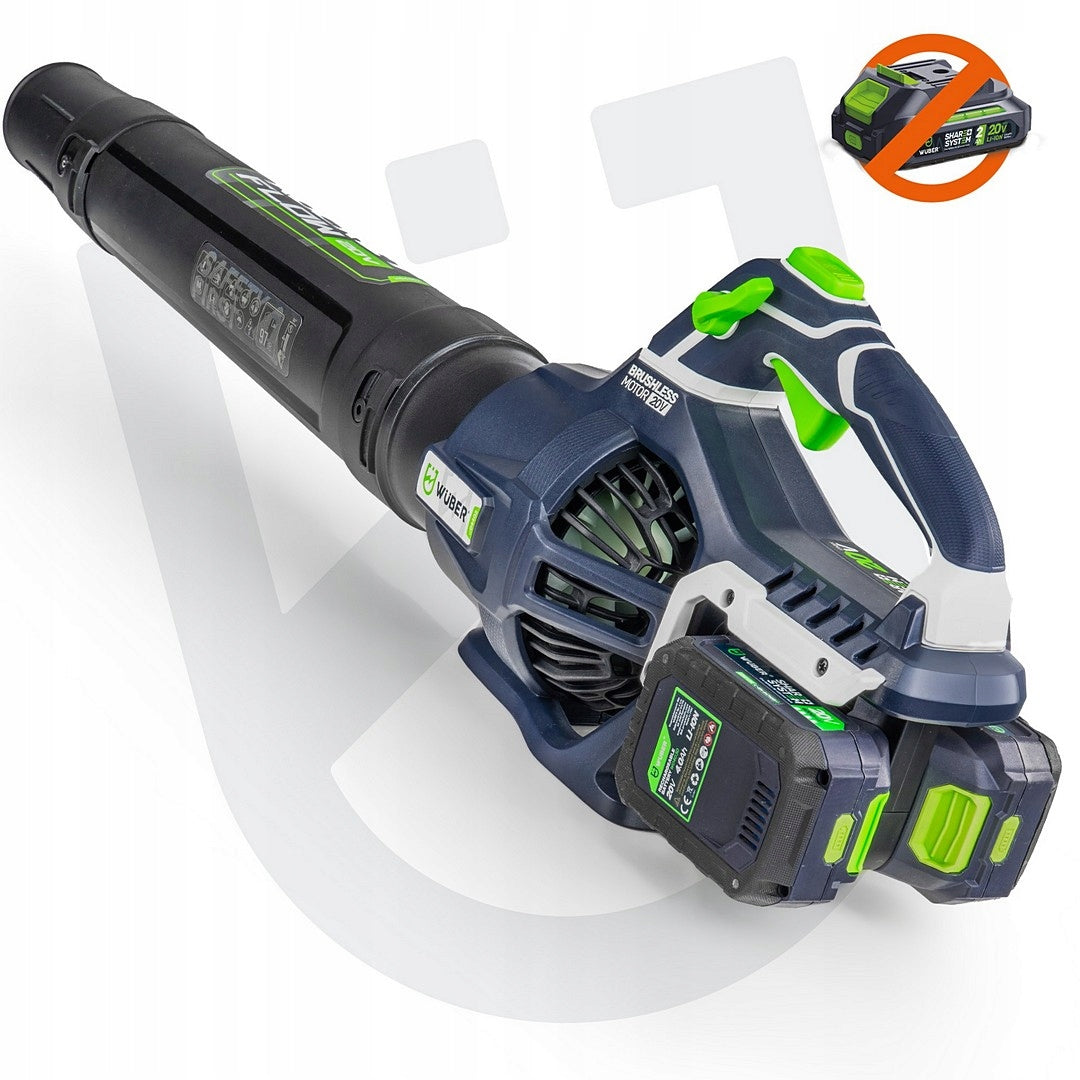ELECTRIC CORDLESS LEAF BLOWER 2x20V 40V TURBO 220km/h POWERFUL Air velocity 220 km/h