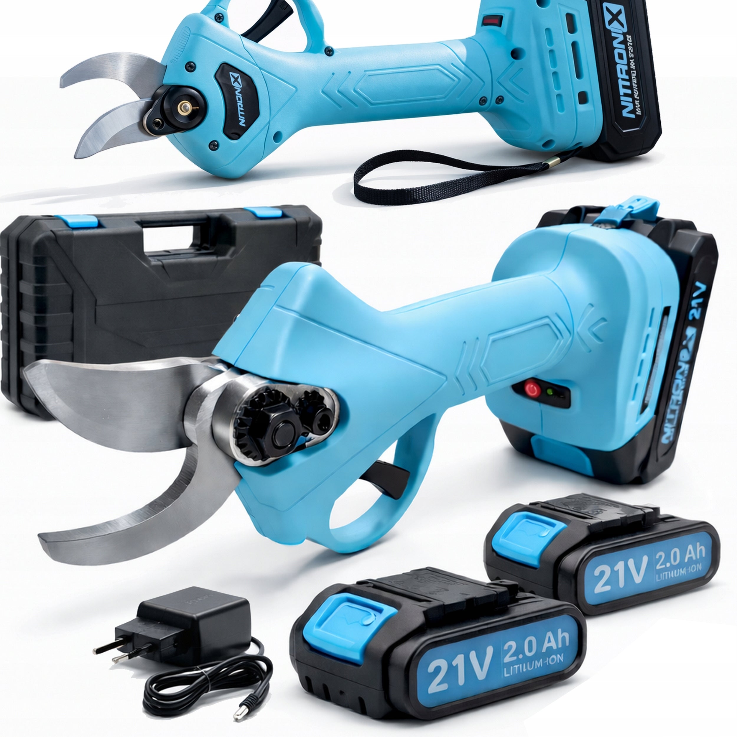 ELECTRIC CORDLESS PRUNER 900G STRONG FOR GARDEN BRANCH 2X BATTERIES