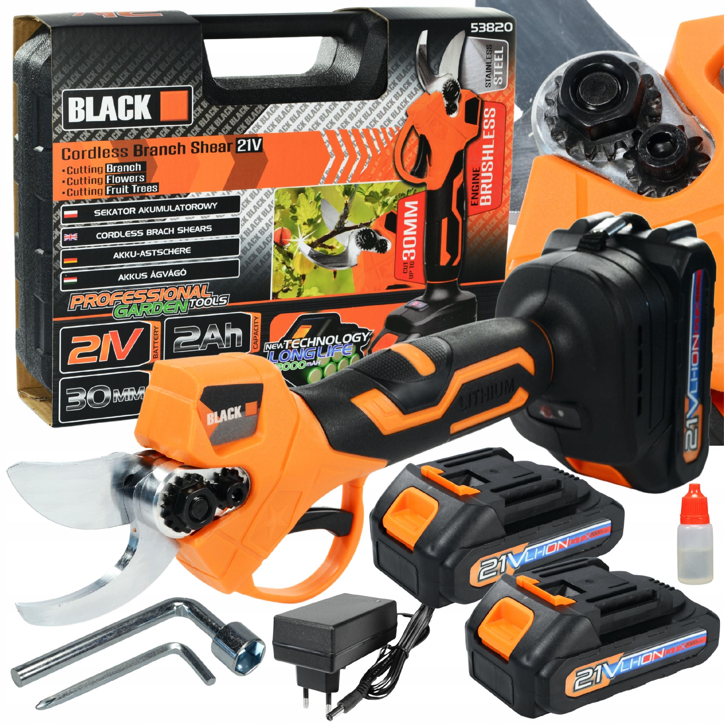 ELECTRIC CORDLESS PRUNER KIT 30mm 100W 2 x 2 Ah BL BATTERY