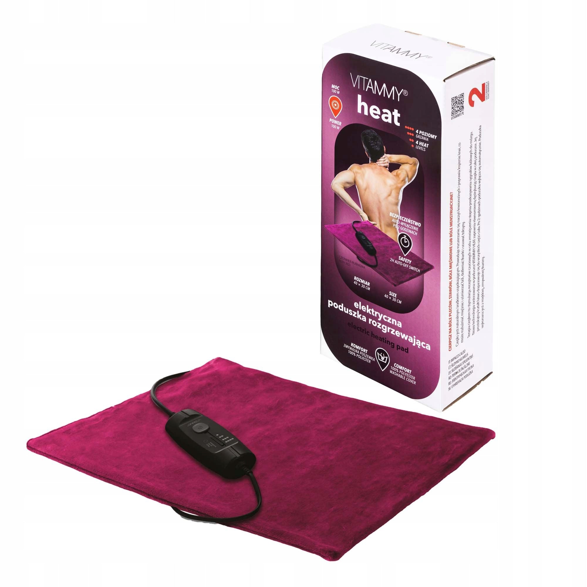 ELECTRIC CUSHION WARMING VITAMMY HEAT TEMPERATURE ADJUSTMENT 4LEVELS Packaging status original