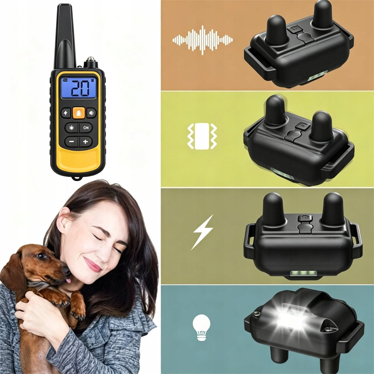 ELECTRIC DOG TRAINING COLLAR REMOTE CONTROLLED WATERPROOF Brand no brand