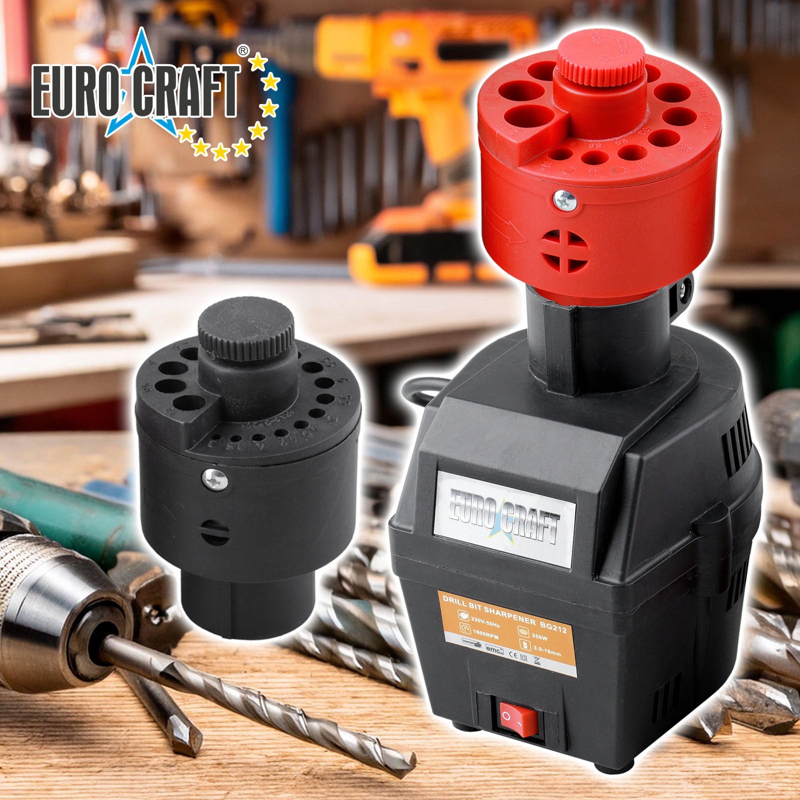 ELECTRIC DRILL SHARPENER TWO ADAPTERS 2x HEAD 3-16MM Manufacturer code BG212