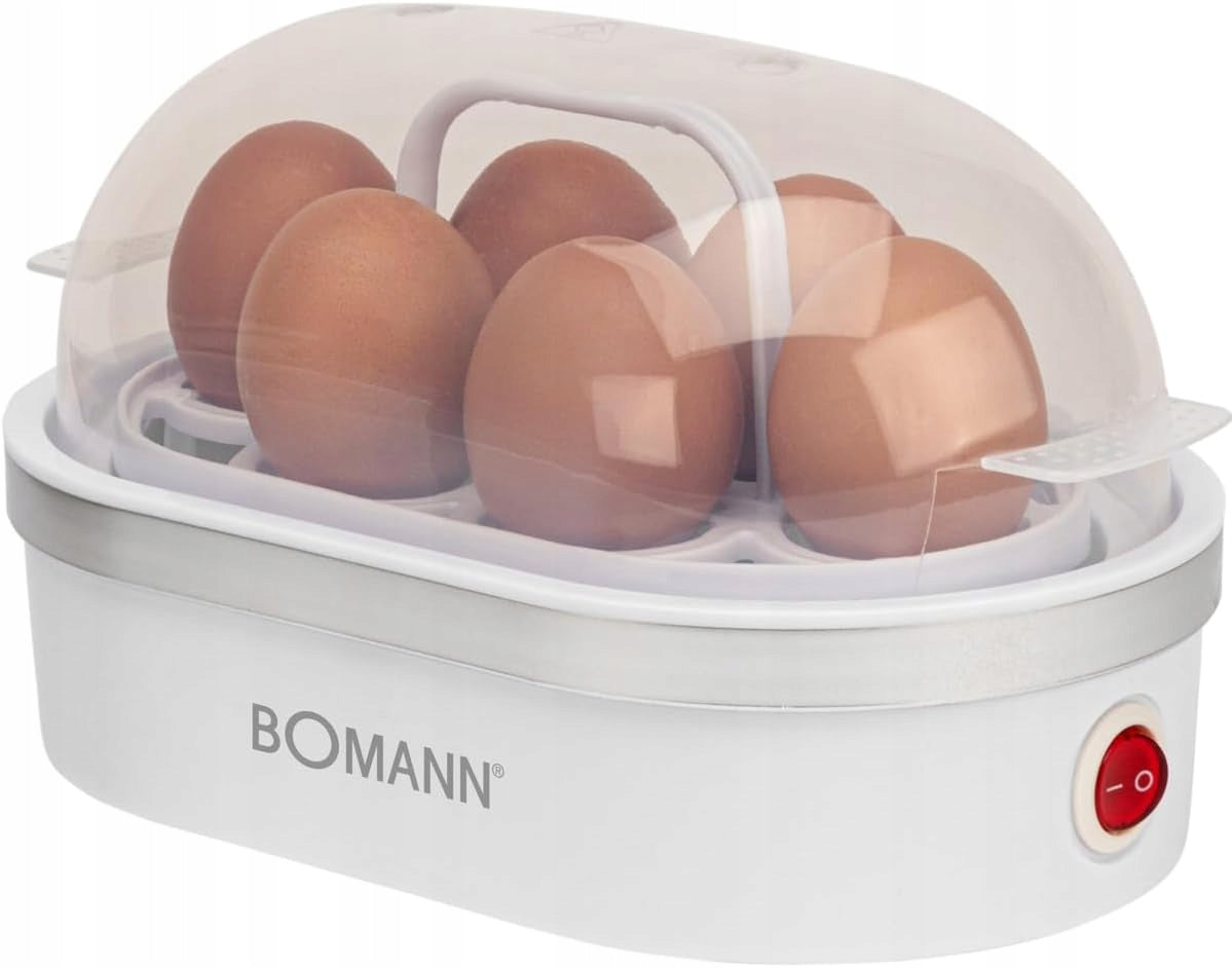 ELECTRIC EGG COOKER 1L 6 EGGS WHITE AUTOMATIC SWITCH 400W