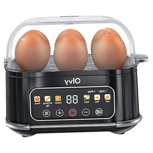 ELECTRIC EGG COOKER 6 EGGS TIMER LCD AUTOMATIC WASHING DISHWASHER