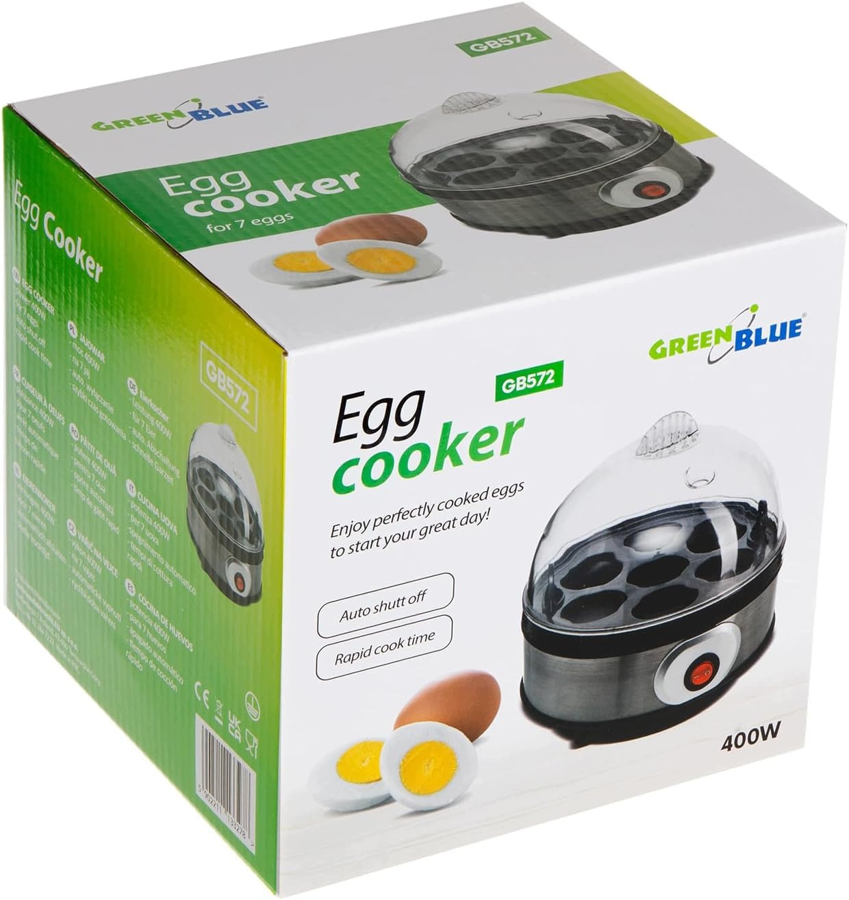 ELECTRIC EGG COOKER FOR 1-7 EGGS 400W AUTOMATIC SHUTDOWN Dominant color blue