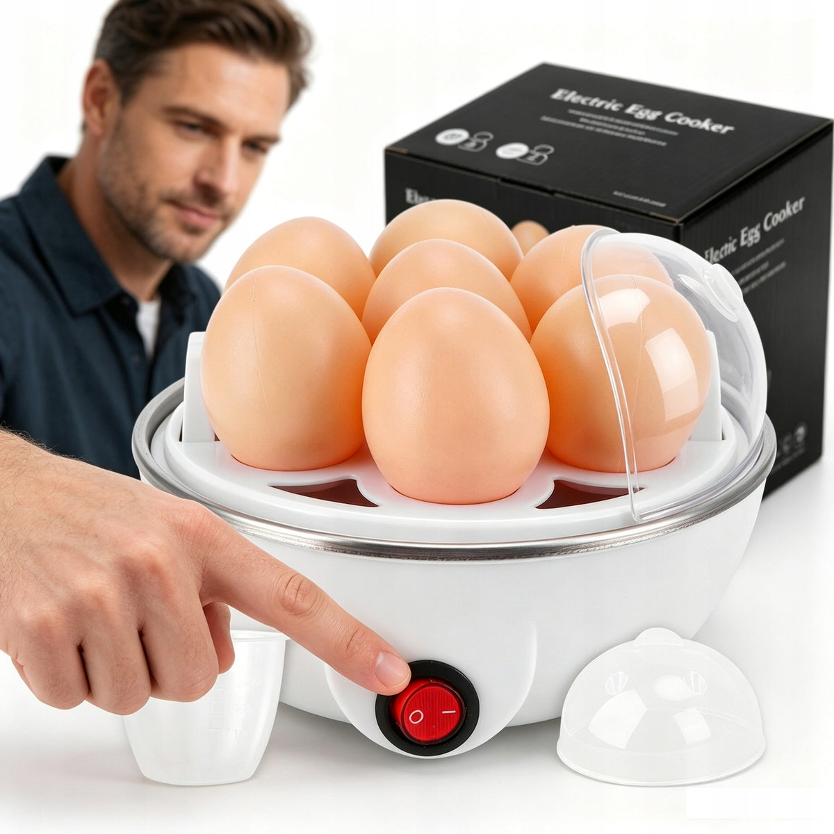 ELECTRIC EGG COOKER FOR STEAMING EGGS 7 EGGS EASY TO CLEAN