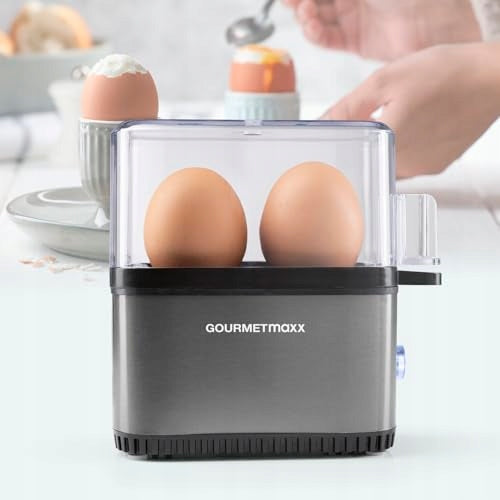 ELECTRIC EGG FOR 2 EGGS 3 DEGREES OF HARDNESS for home gift Dominant color clear