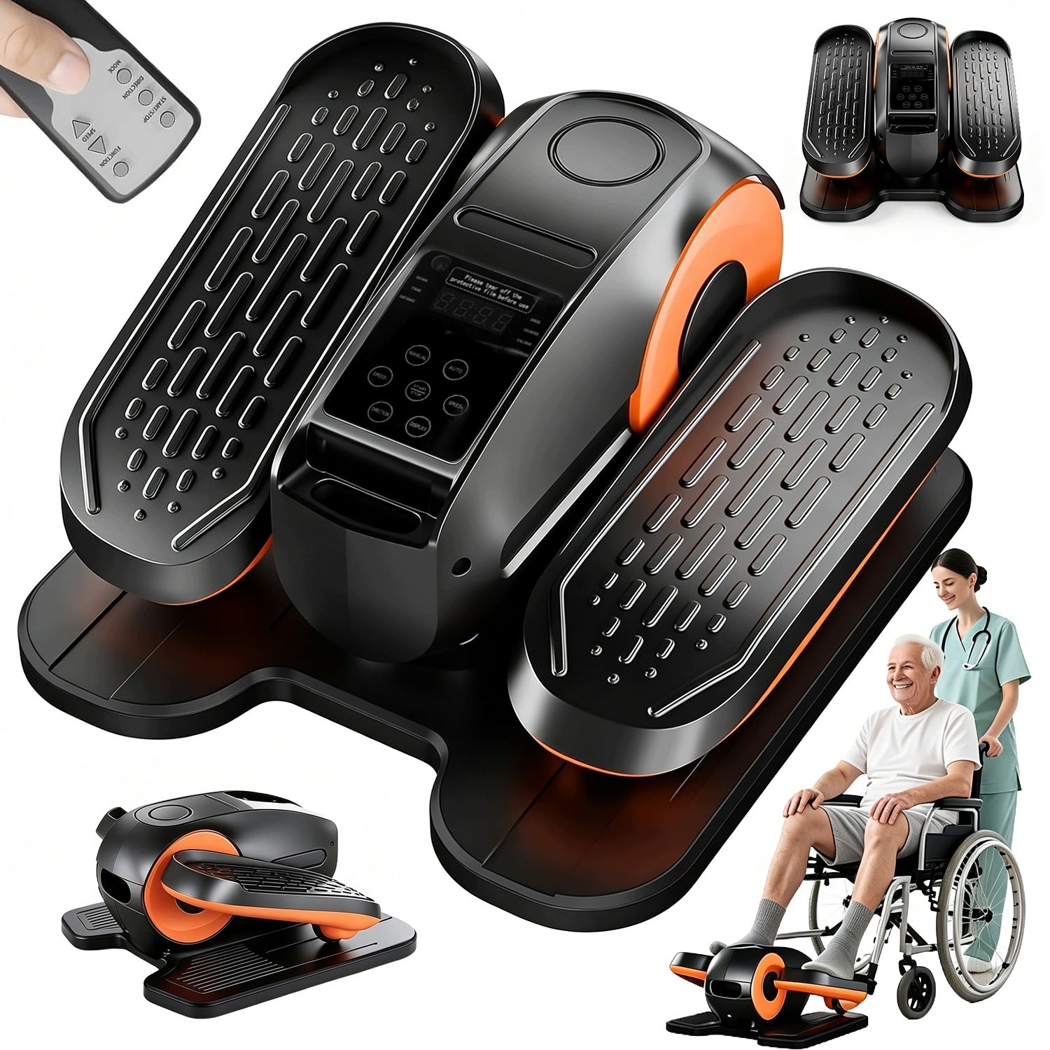 ELECTRIC ELLIPTICAL MACHINE LEG TRAINER 12 SPEEDS 2 SPORTS MODES