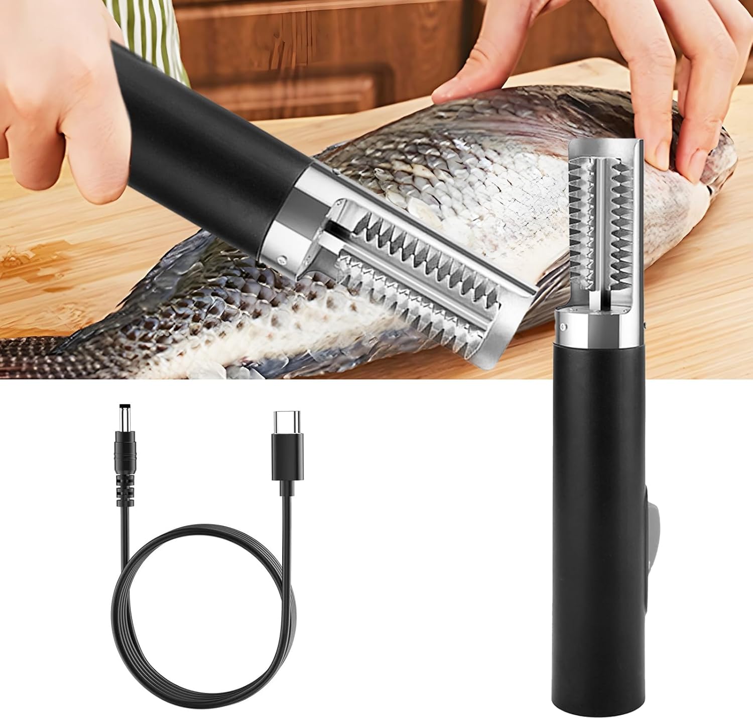 ELECTRIC FISH SCRAPER SCALE 120W GRATER SCRUBBING KNIFE