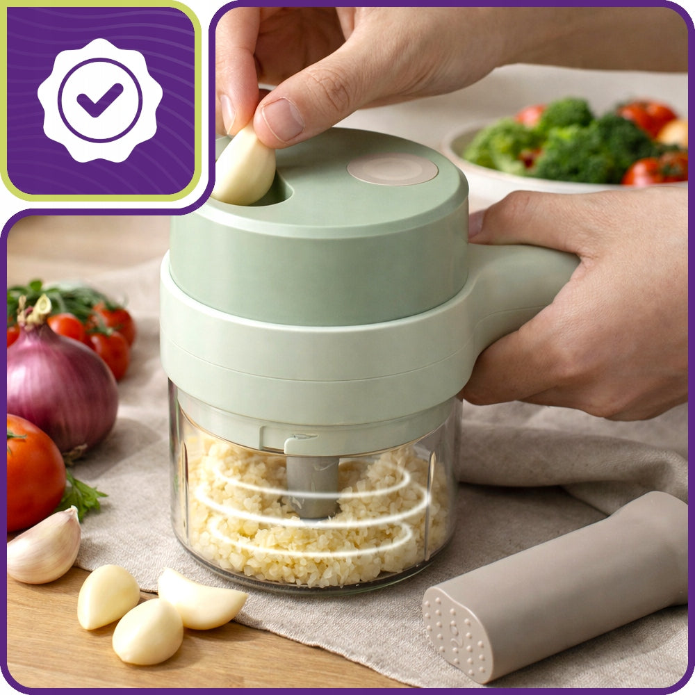 ELECTRIC FRUIT VEGETABLE SLICER 4in1 SHREDDER GRATER CHOPPER SMALL Manufacturer code Wielofunkcyjna szatkownica