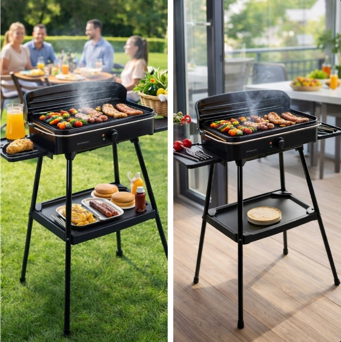 ELECTRIC GARDEN GRILL STANDING TABLE CONTACT THERMOSTAT 2200W Packaging status original
