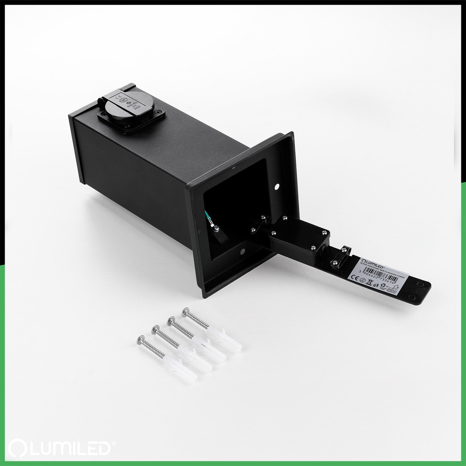 ELECTRIC GARDEN POST Standing Lamp 2x HERMETIC Socket 230V 16A Color black