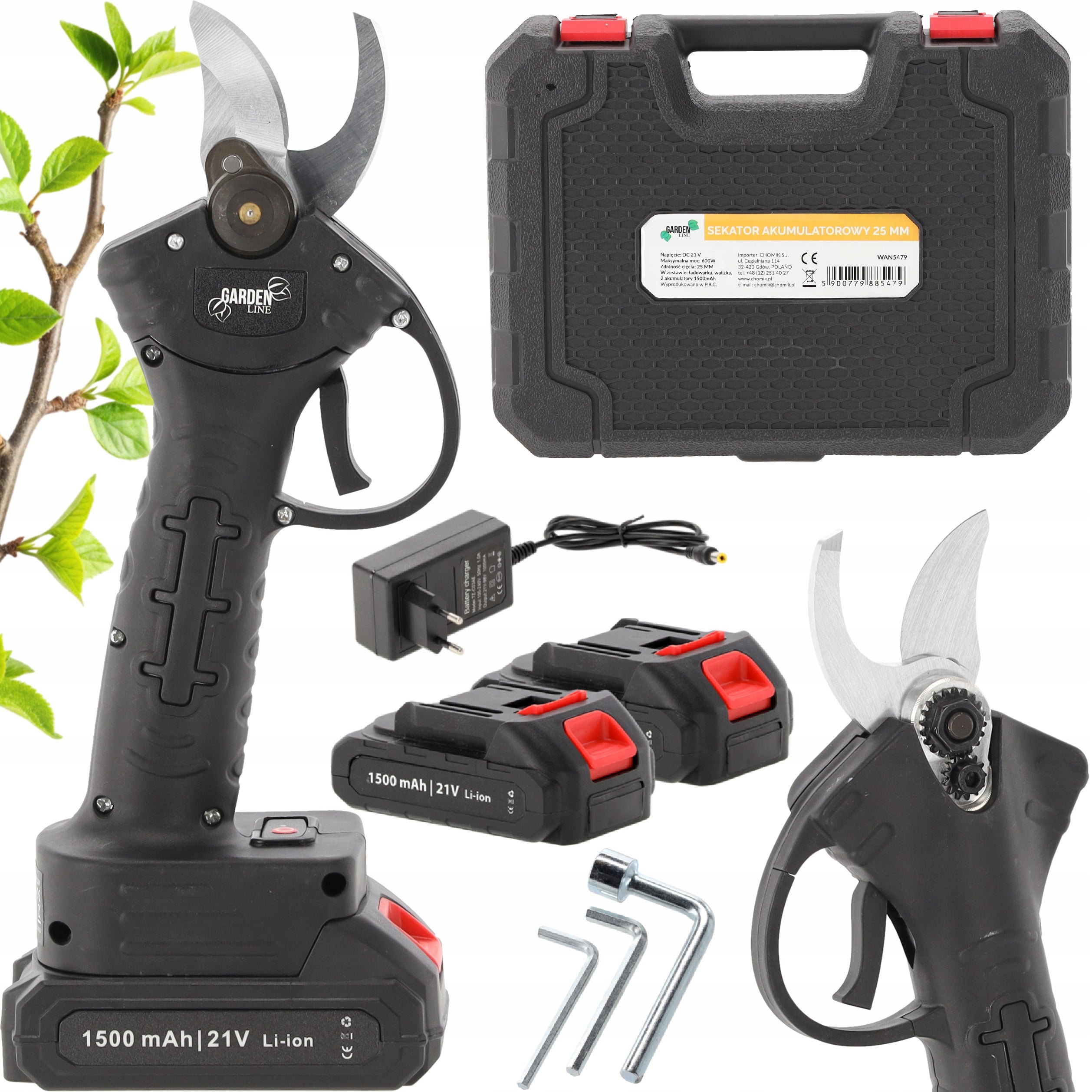 ELECTRIC GARDEN PRUNER CORDLESS 21V BRANCH PRUNER SHEARS