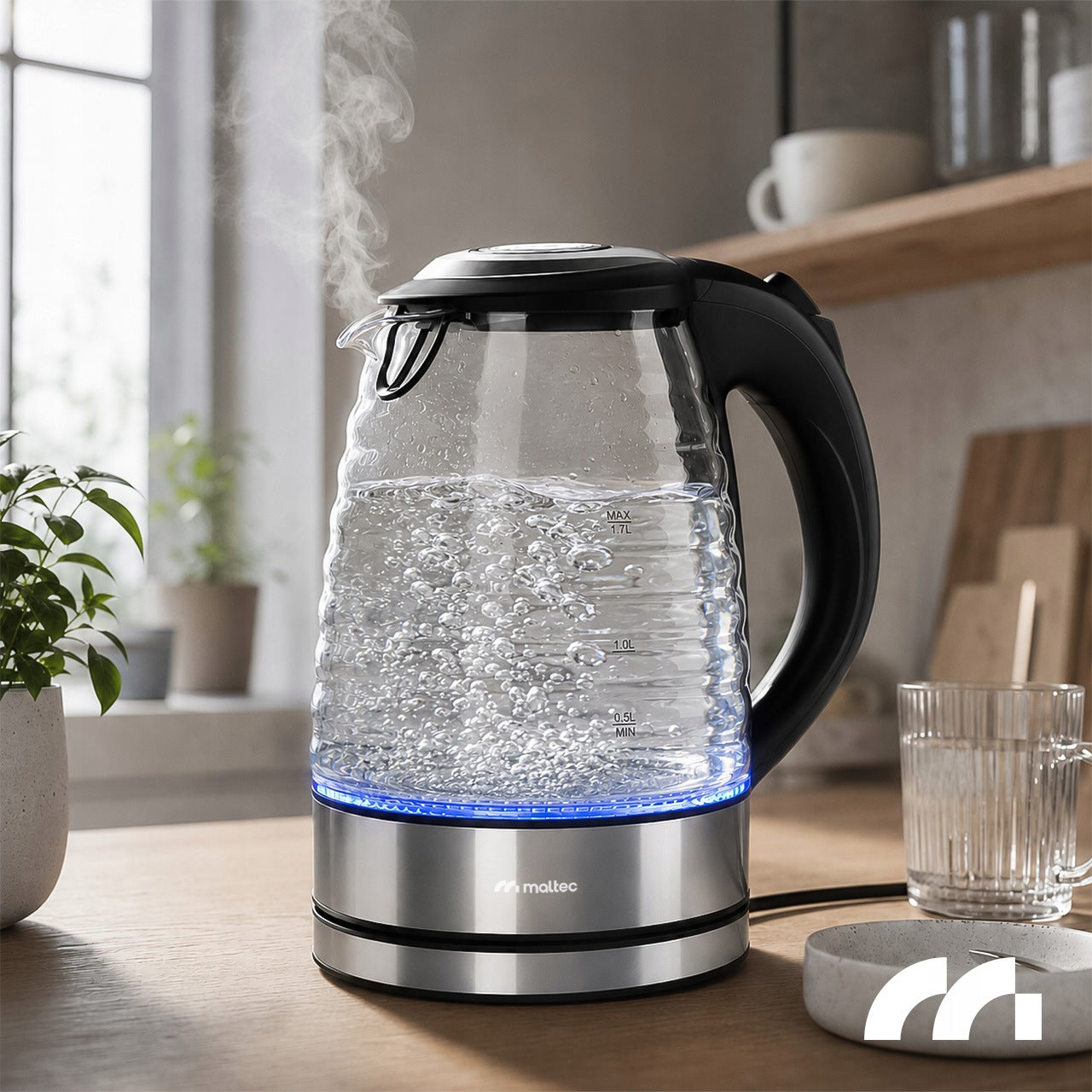 ELECTRIC GLASS KETTLE 2200W 1,7L BACKLIGHT LED SEDIMENT FILTER Manufacturer code Czajnik Elektryczny 114843