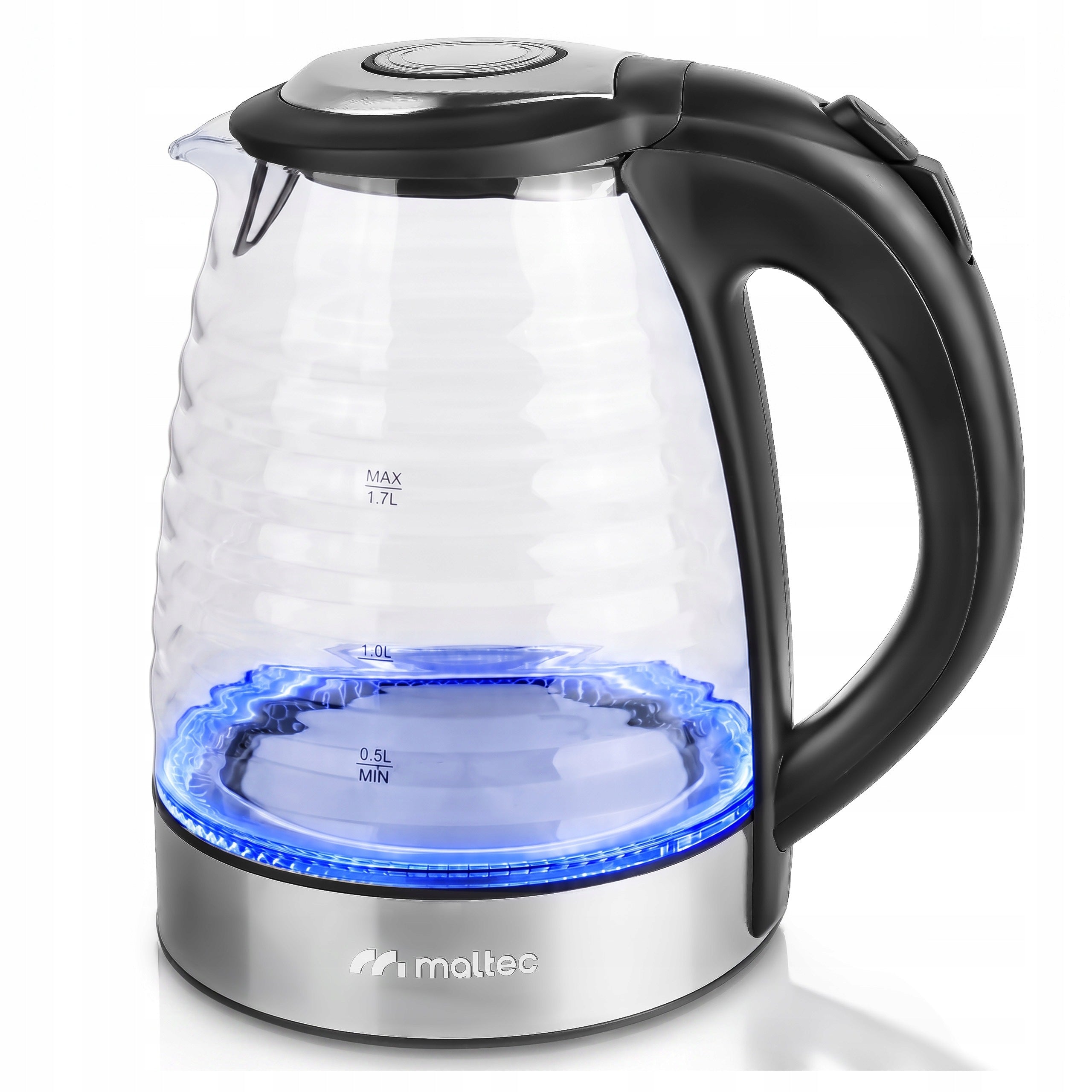 ELECTRIC GLASS KETTLE 2200W 1,7L BACKLIGHT LED SEDIMENT FILTER