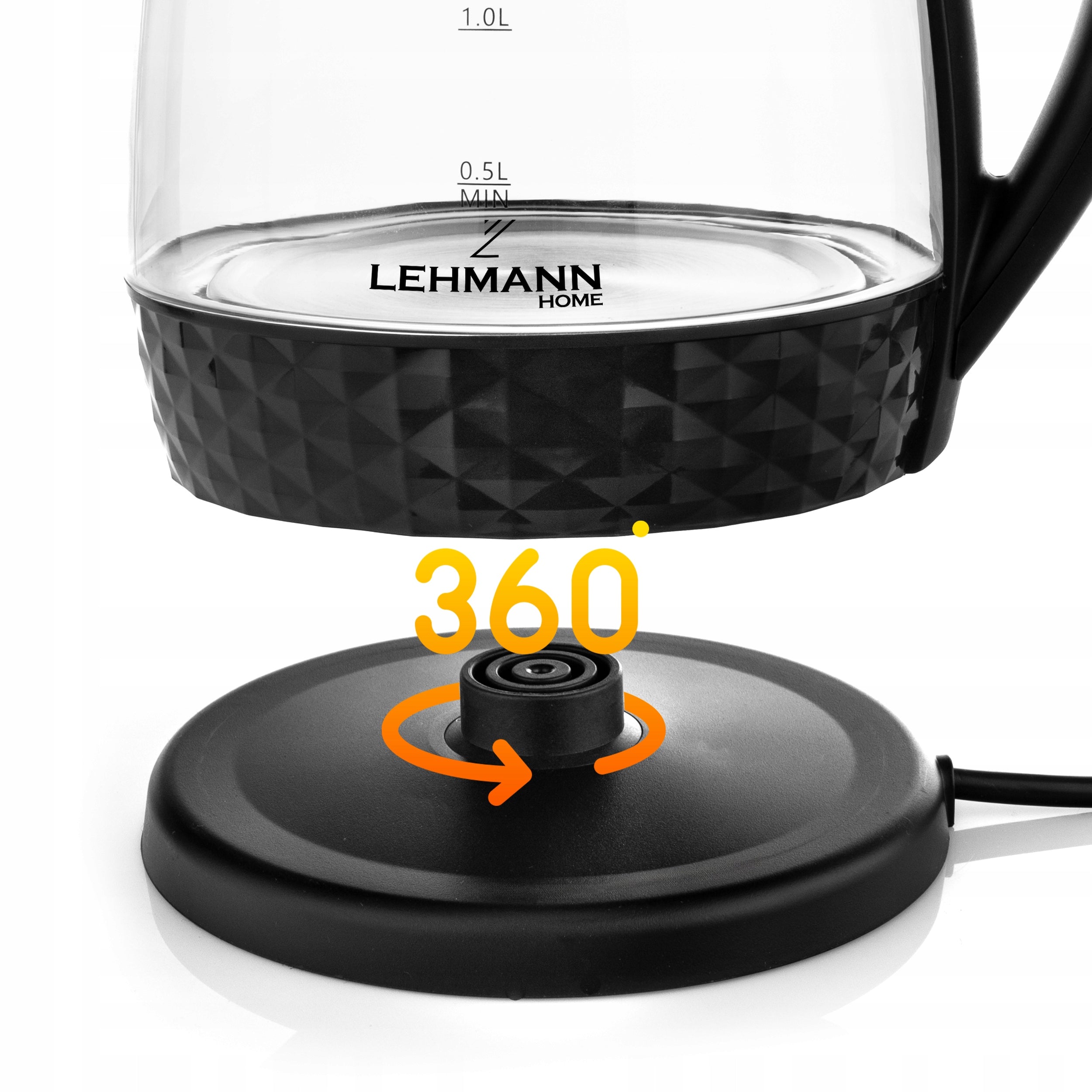 ELECTRIC GLASS KETTLE WITH BACKLIGHT STRONG 2200W WIRELESS 2L Manufacturer code LHOEK-2220C