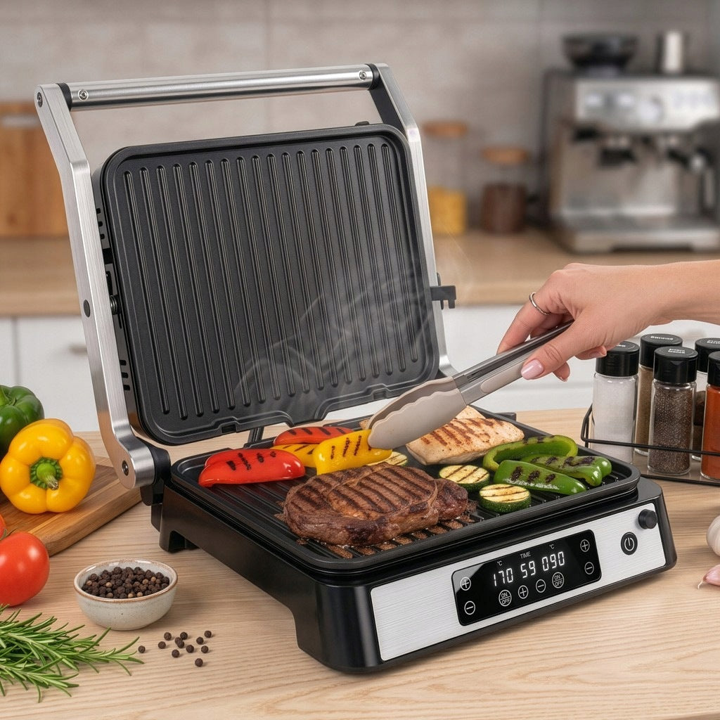 ELECTRIC GRILL BERGMANN 2000W TOASTER OVEN FOLDING 2 THERMOSTATS Manufacturer code MTP008371