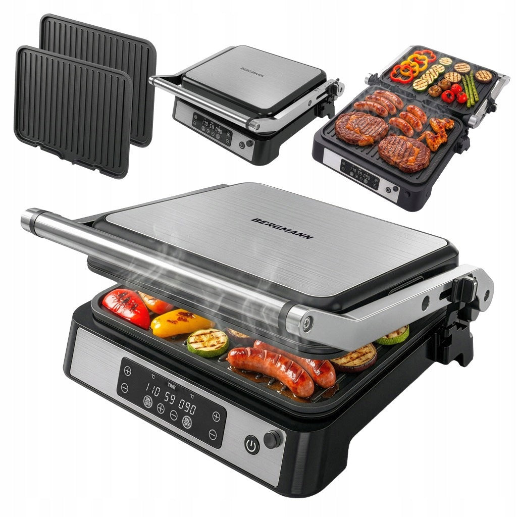 ELECTRIC GRILL BERGMANN 2000W TOASTER OVEN FOLDING 2 THERMOSTATS