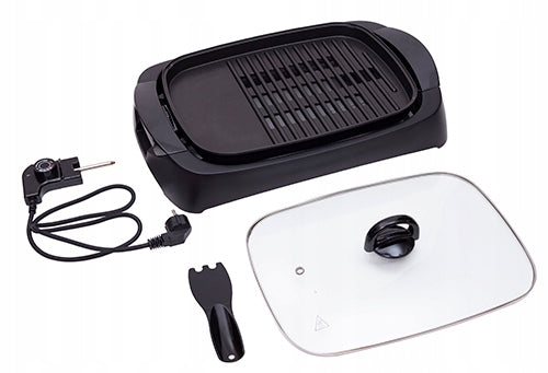 ELECTRIC GRILL CONTACT TOASTER 3000W PORTABLE PANINI SMOKELESS STEAKS Dominant color black