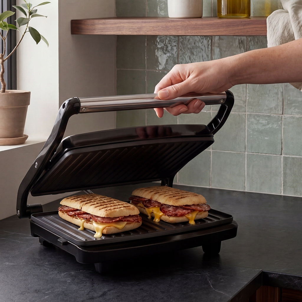 ELECTRIC GRILL CONTACT TOASTER FOR PANINI SANDWICHES STRONG 1600W Brand Eldom