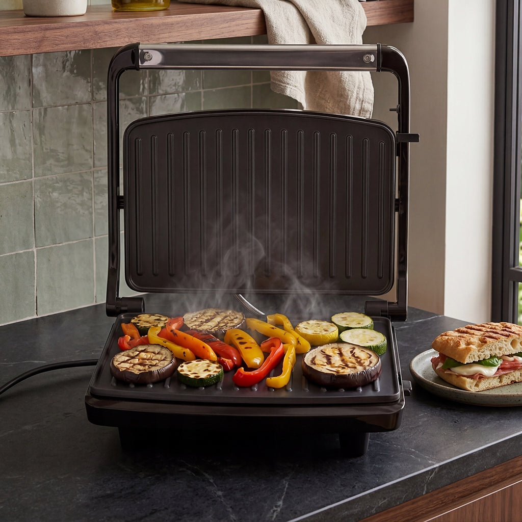 ELECTRIC GRILL CONTACT TOASTER FOR PANINI SANDWICHES STRONG 1600W Model IDEAL IK1700