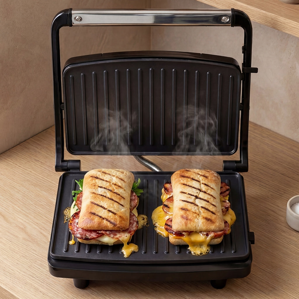 ELECTRIC GRILL CONTACT TOASTER FOR PANINI SANDWICHES STRONG 1600W Packaging status original