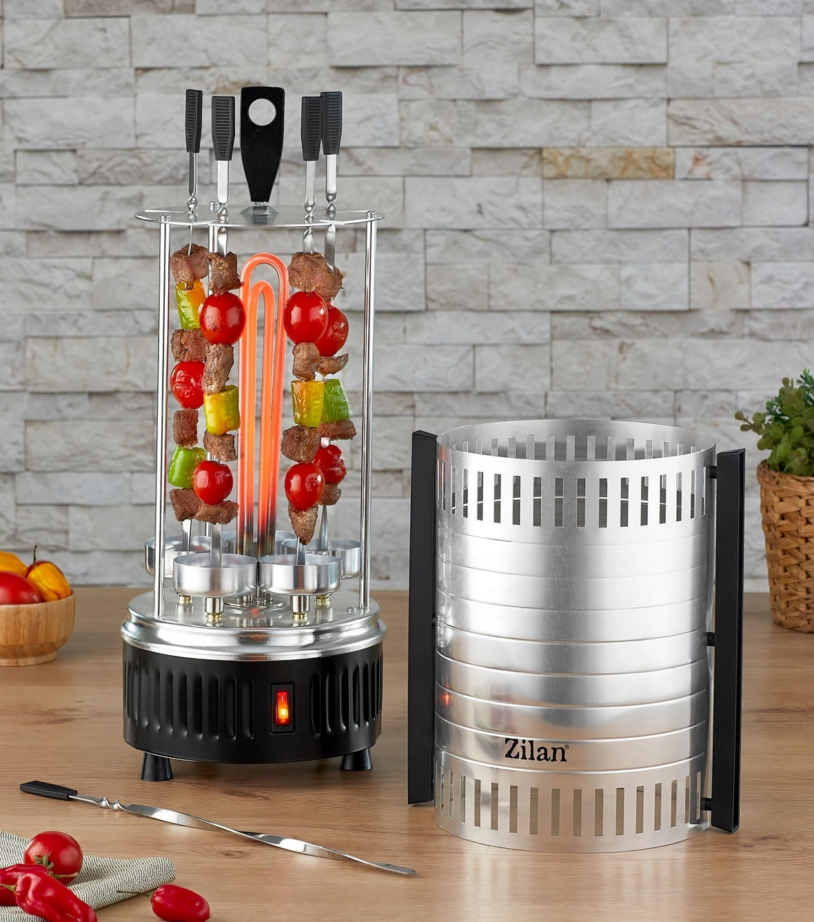 ELECTRIC GRILL CONTACT VERTICAL SKEWERS TOASTER 900W Manufacturer code ZLN5565
