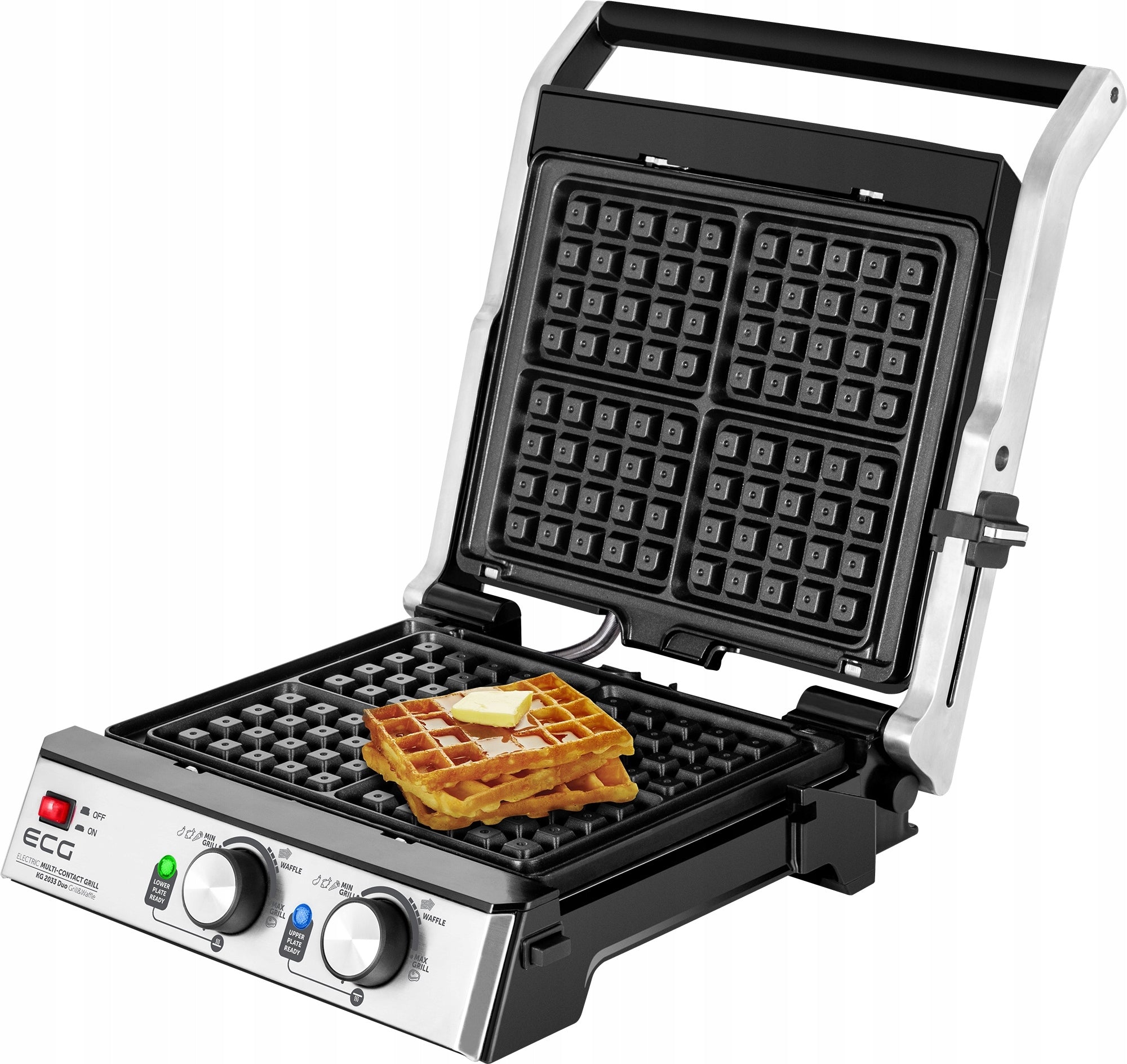 ELECTRIC GRILL ECG KG 2033 TOASTER PANINI WAFFLE BBQ 3in1 2000W SOLID Packaging status original