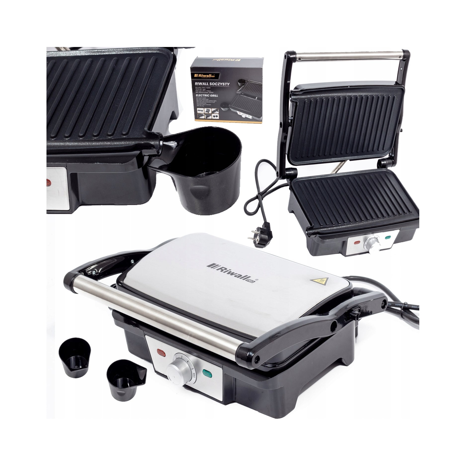 ELECTRIC GRILL SANDWICH TOASTER PANIN FOLDING TOASTER RIWALL RGR-01