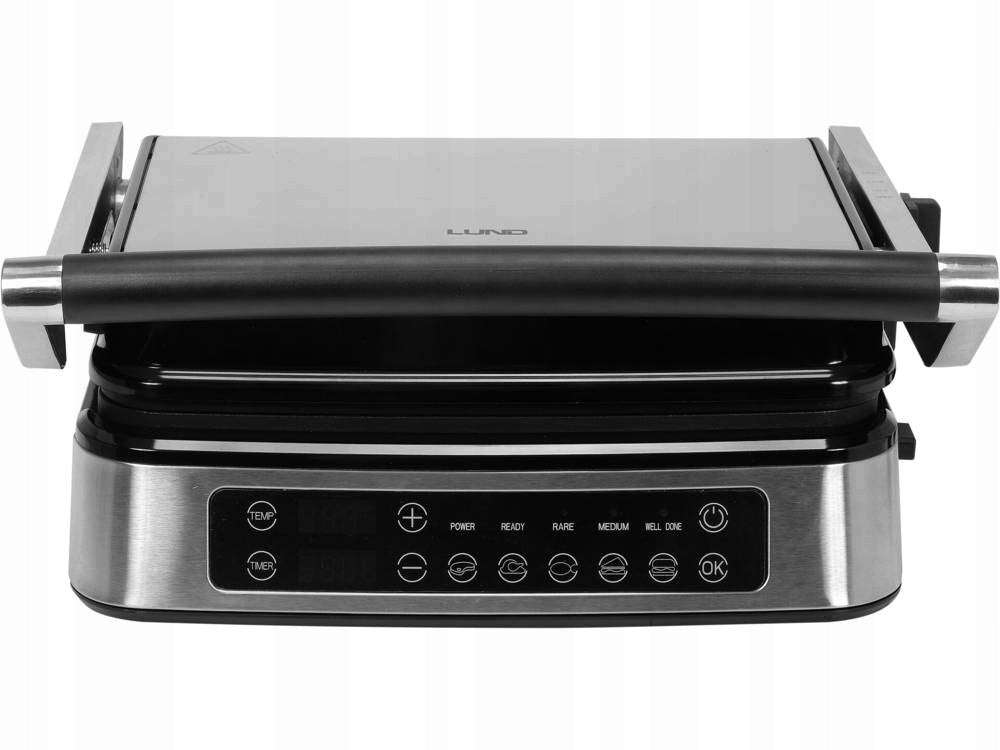 ELECTRIC GRILL TOASTER FOLDING REMOVABLE PLATES 2000W LED PANEL LUND Brand Lund