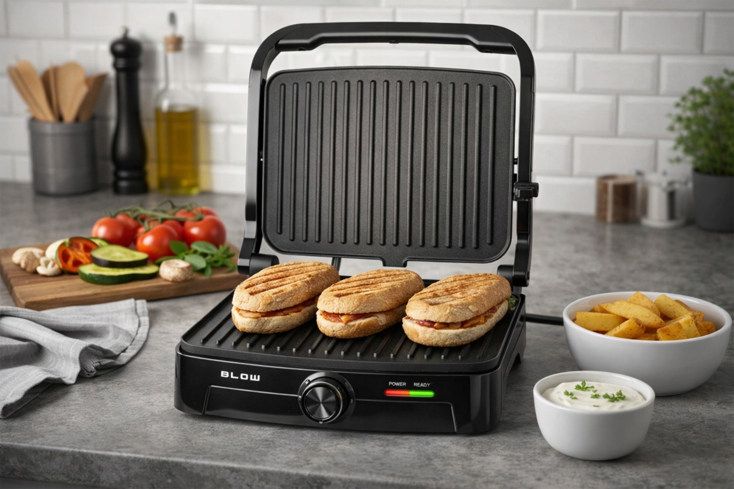 ELECTRIC GRILLING TOASTER FOLDING 180 STRONG 2500W Model Master Grill Duo