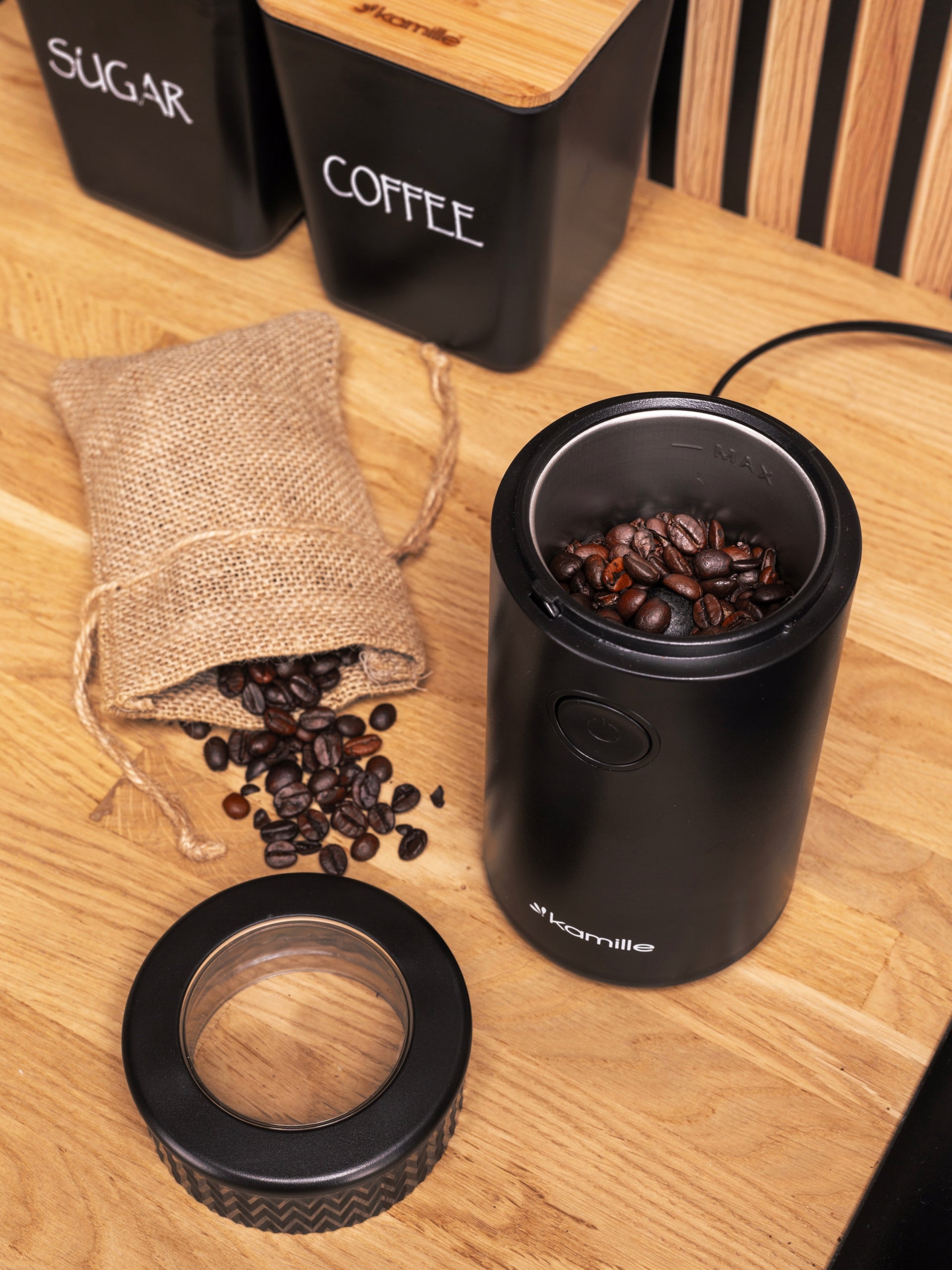 ELECTRIC GRINDER FOR GRINDING COFFEE NUTS SPICES KAMILLE Manufacturer code KM6732